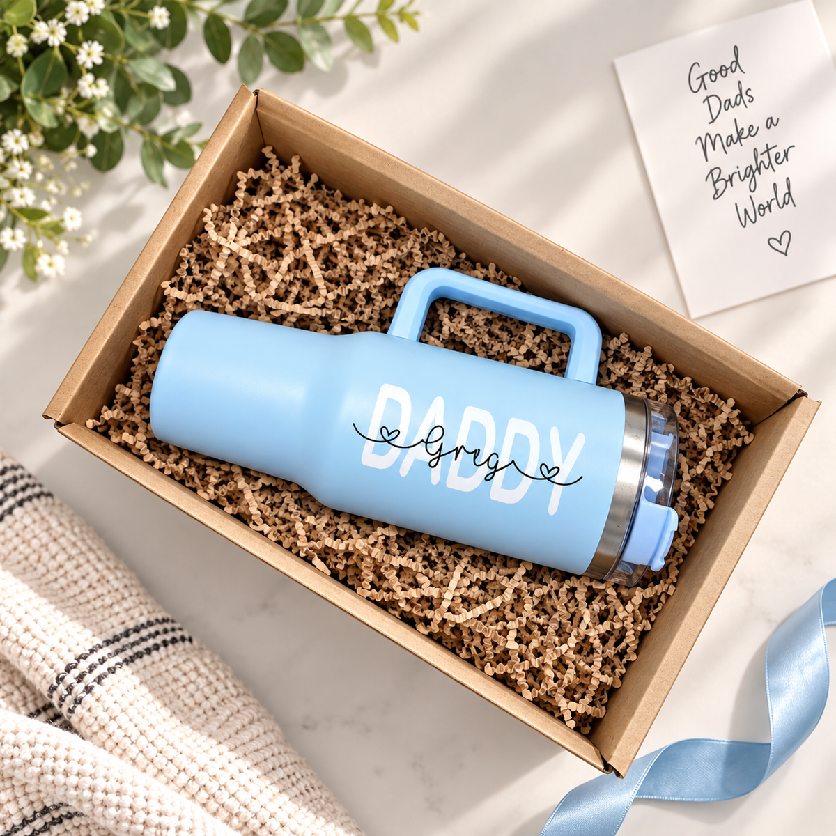 Father's Day Dad Daddy Customised 40oz Tumbler Mug Cup Gift