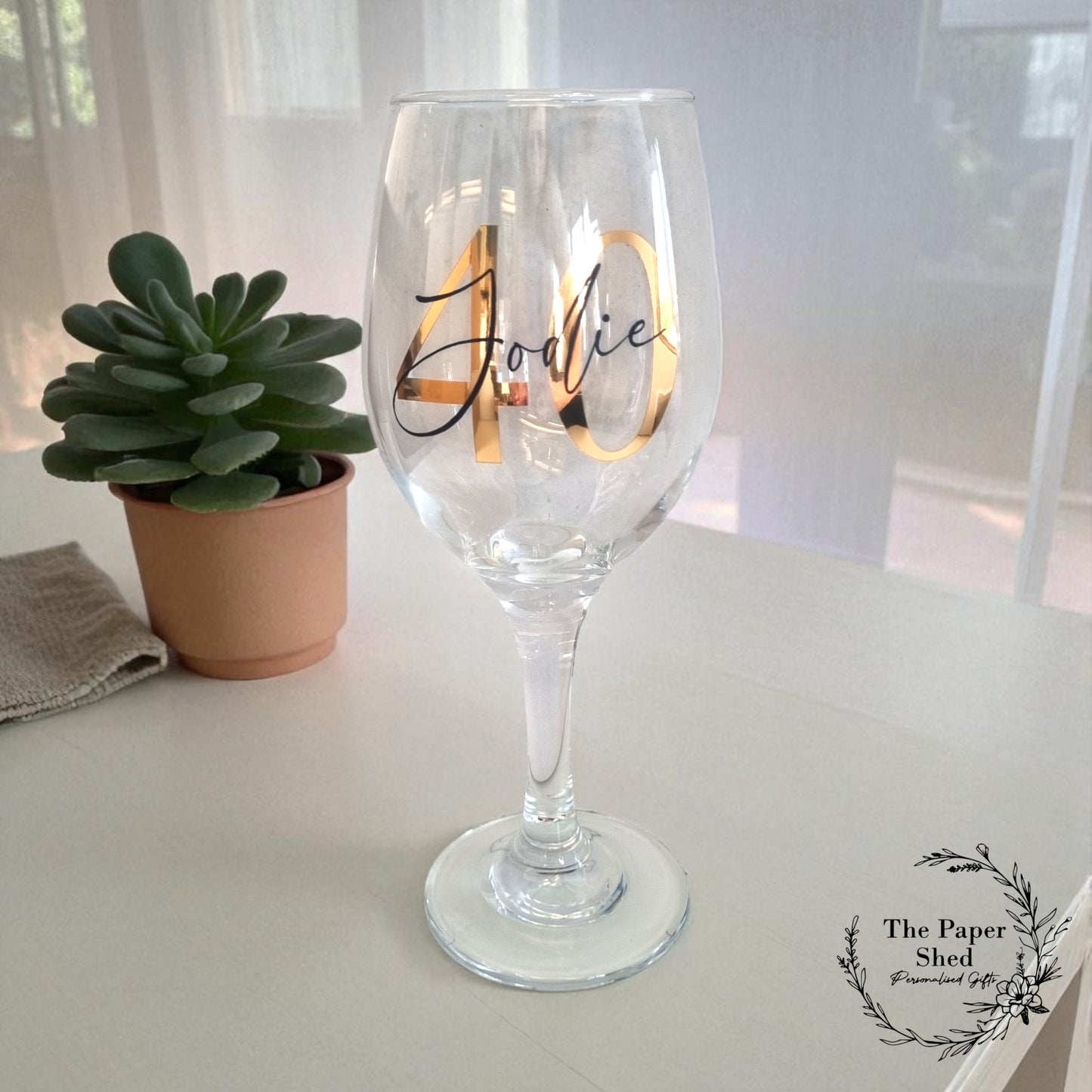 Birthday Hamper Gift Set - Personalised Special Birthday Present -Wine glass- For Her - 21st, 30th, 40th 18th Big Birthday Age number