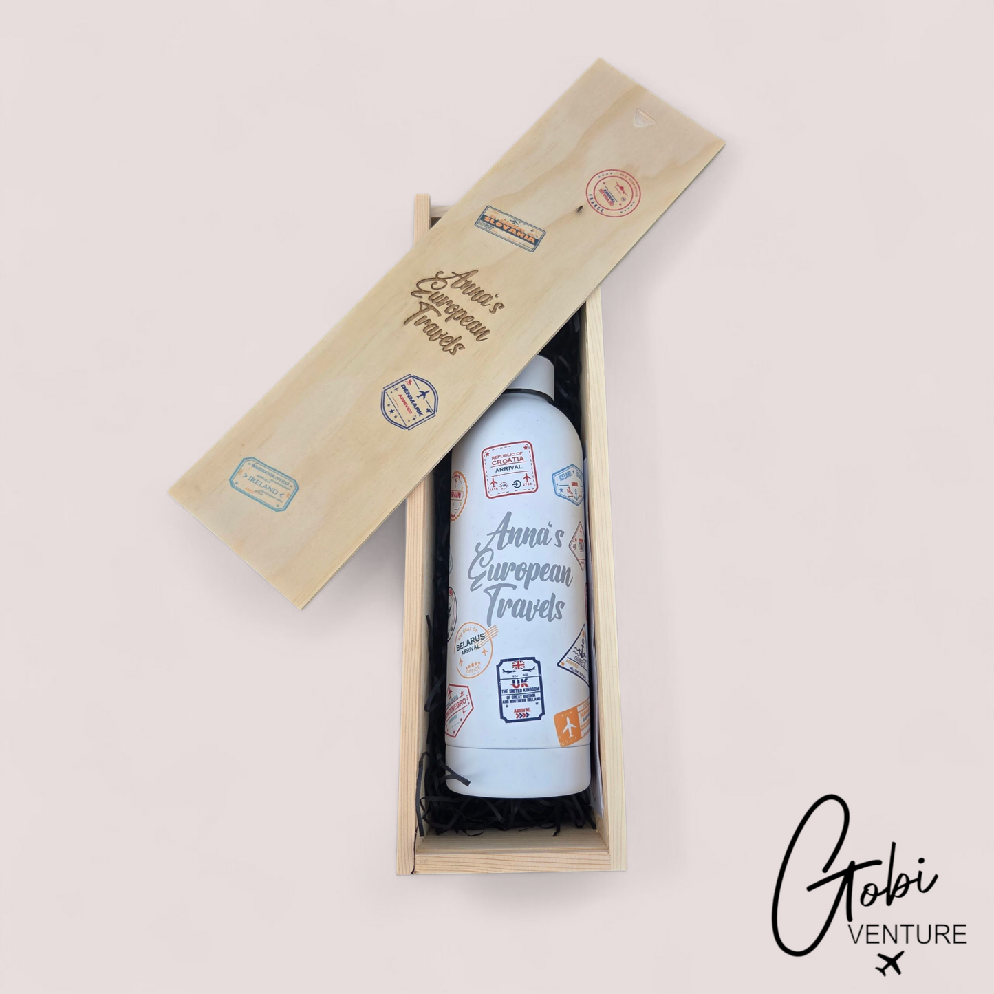 GOBI Venture Europe Edition 500ml Thermal Bottle Self Application World Flag Transfers