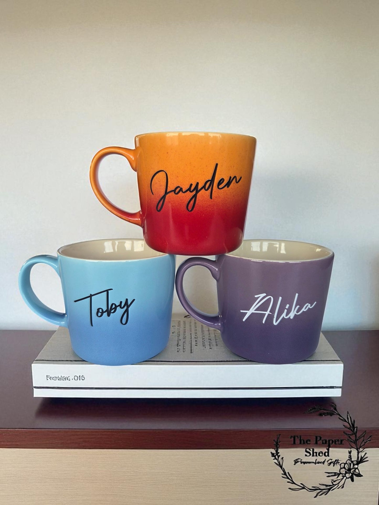 Personalised Ombre Bright Name Mug