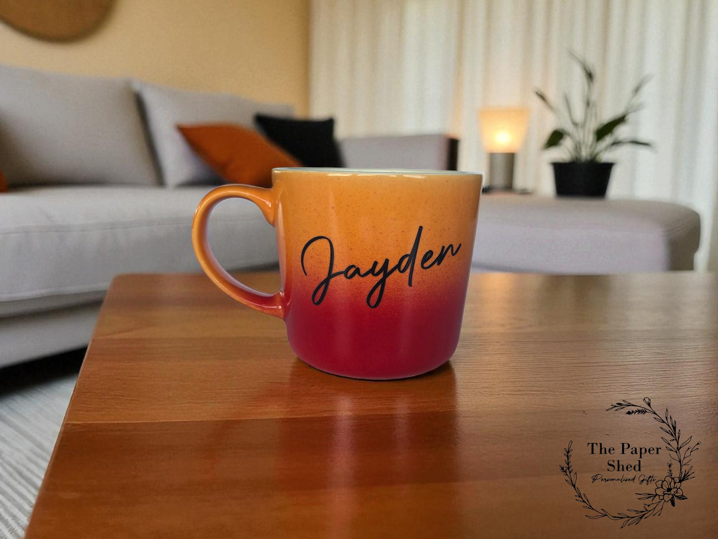 Personalised Ombre Bright Name Mug