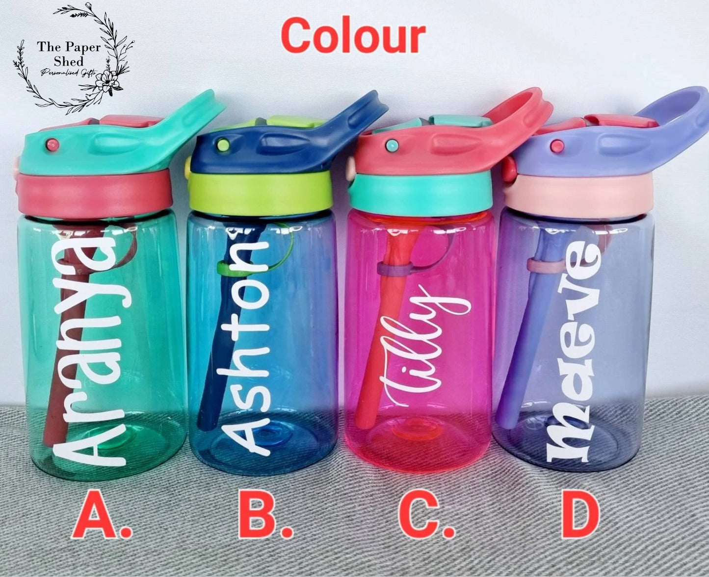Children Personalised Back To School Drinks Water Bottle Kids