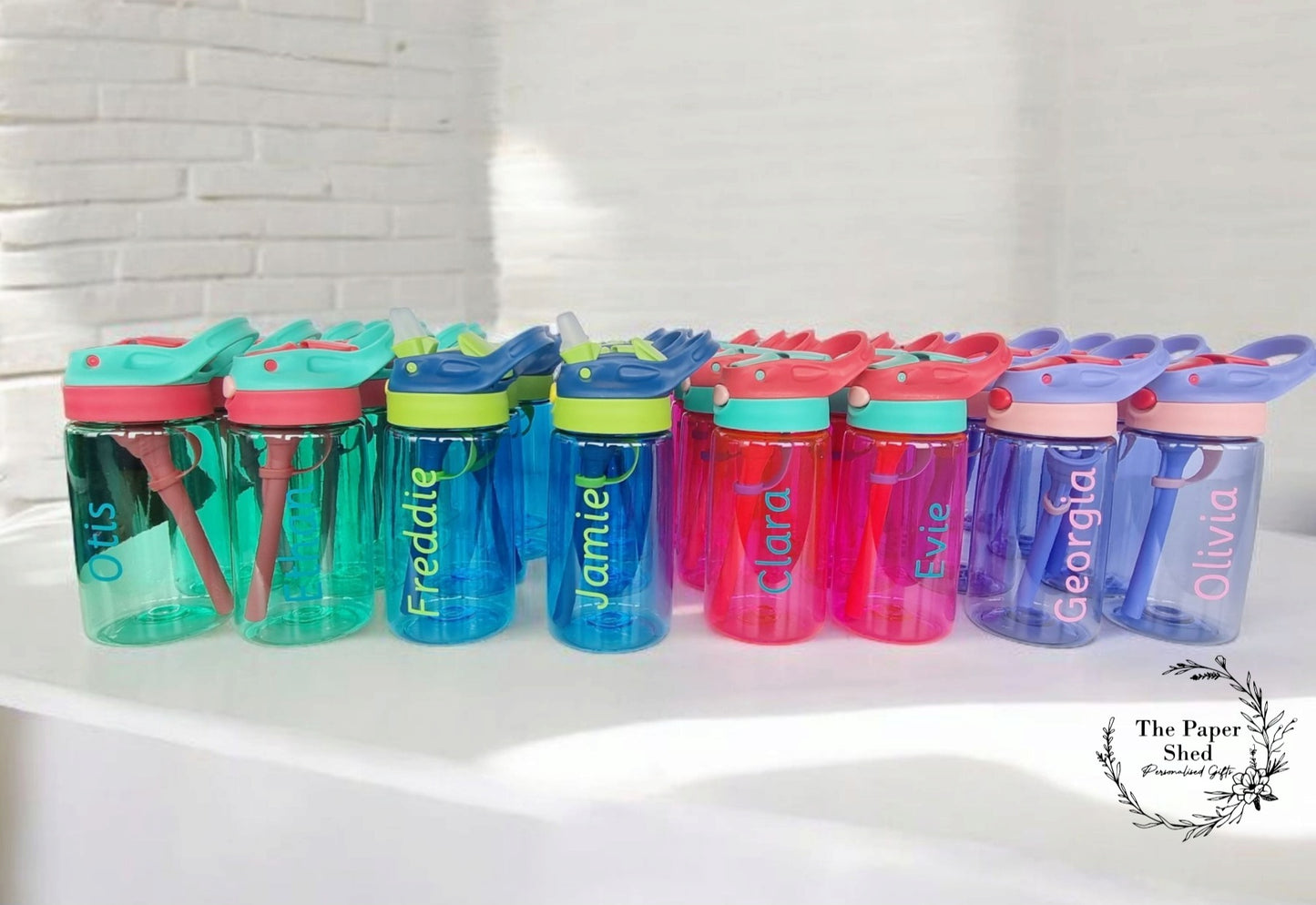 Children's Personalised Back to School Coloured Drinks Water Bottle kids Children