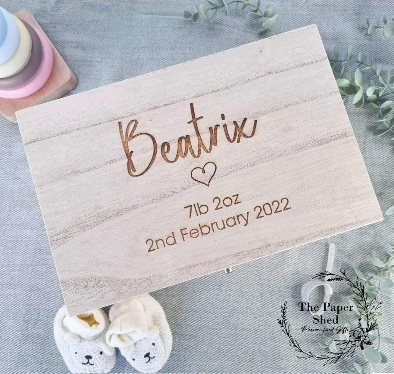 Baby Memory Keepsake Box - Heart