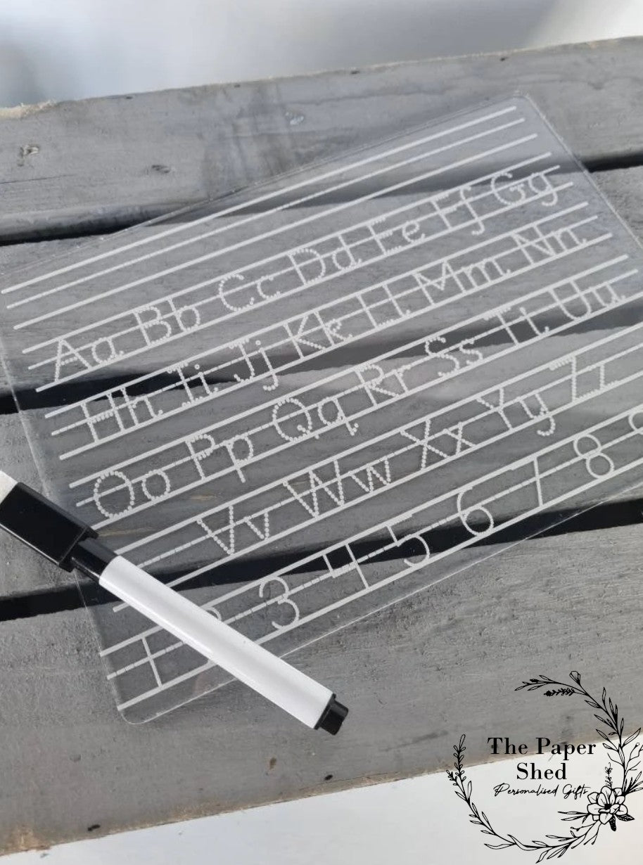 Childrens Back To School Learning To Write Tracing Board Reuseable Wipe Clean Educational