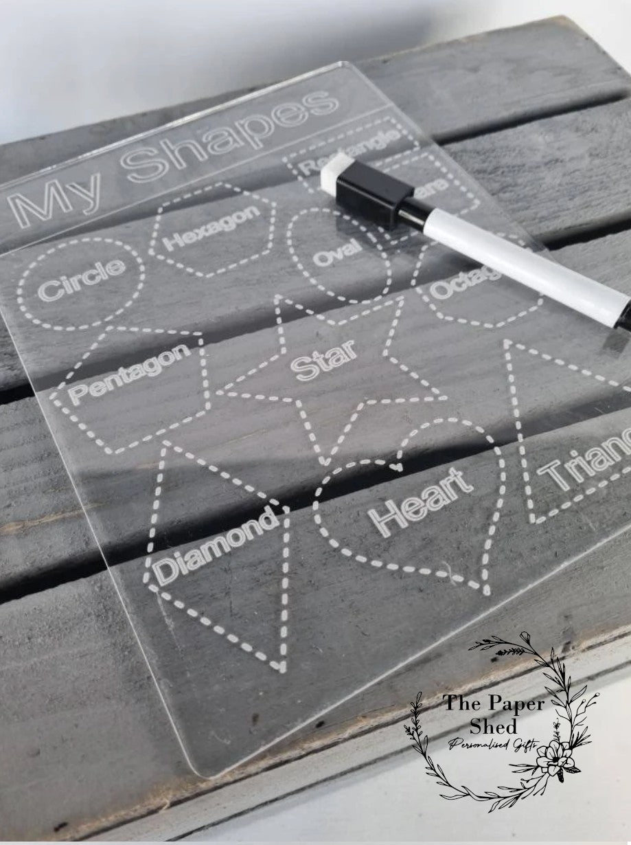 Childrens Back To School Learning To Write Tracing Board Reuseable Wipe Clean Educational