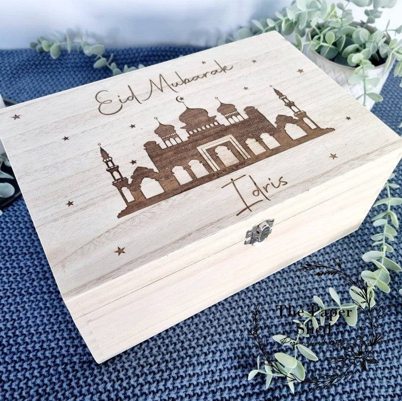 Eid Mubarak personalised memory box