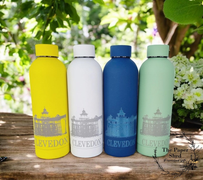 Engraved Clevedon Pier Thermal Bottle 500ml