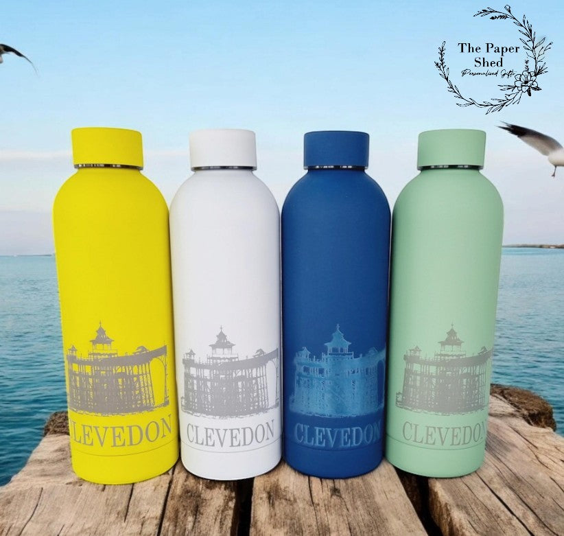 Engraved Clevedon Pier Thermal Bottle 500ml