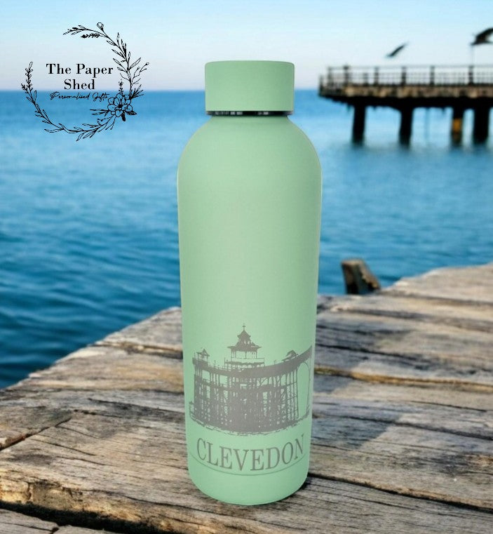 Engraved Clevedon Pier Thermal Bottle 500ml