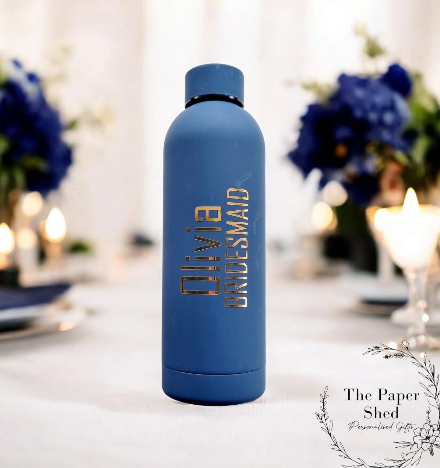 Personalised Thermal Bottle - Customised With Name Special Occasion - Wedding - Birthday - Bridesmaid - Thank you - Bridal - Hen Party