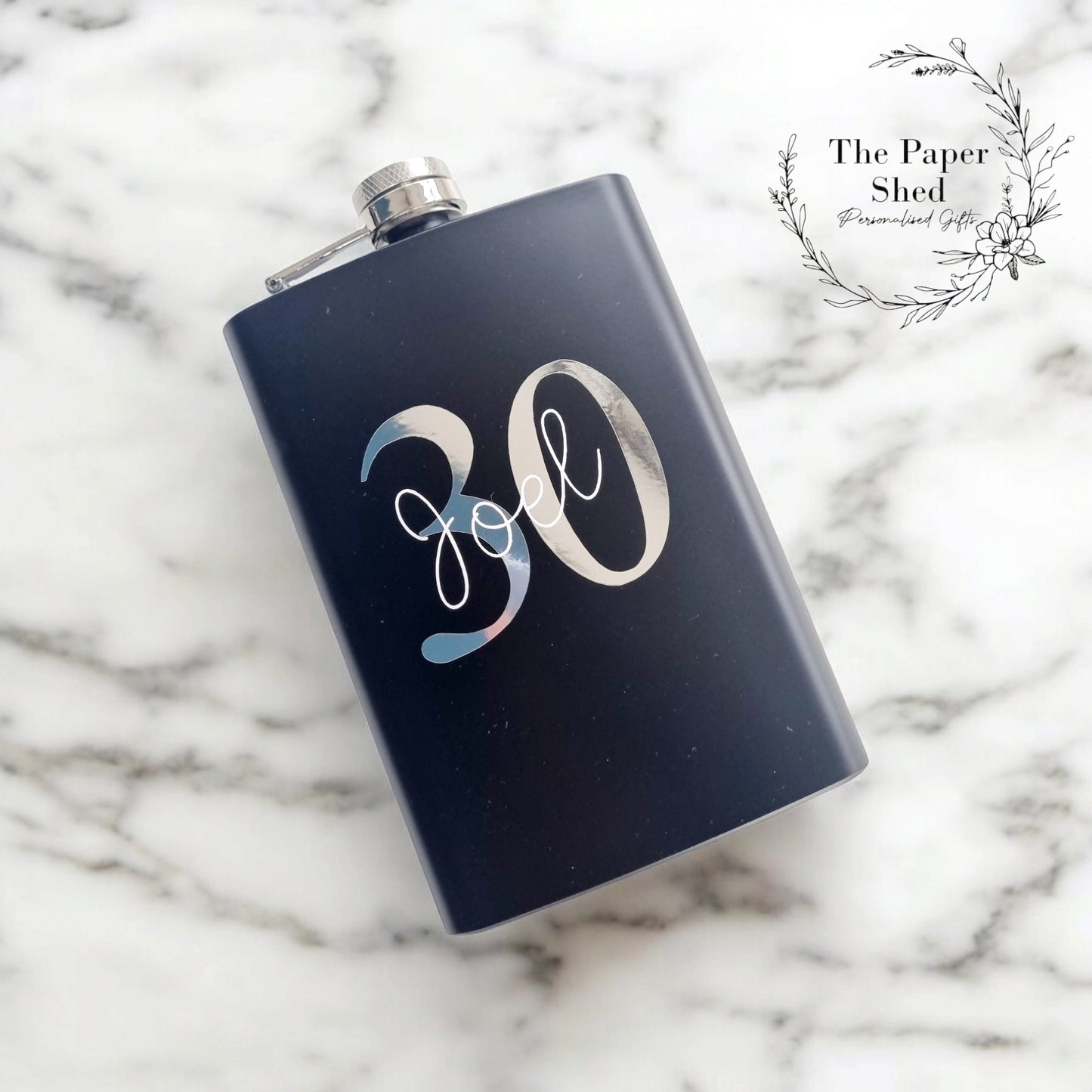 Birthday Customised Hip Flask With Number