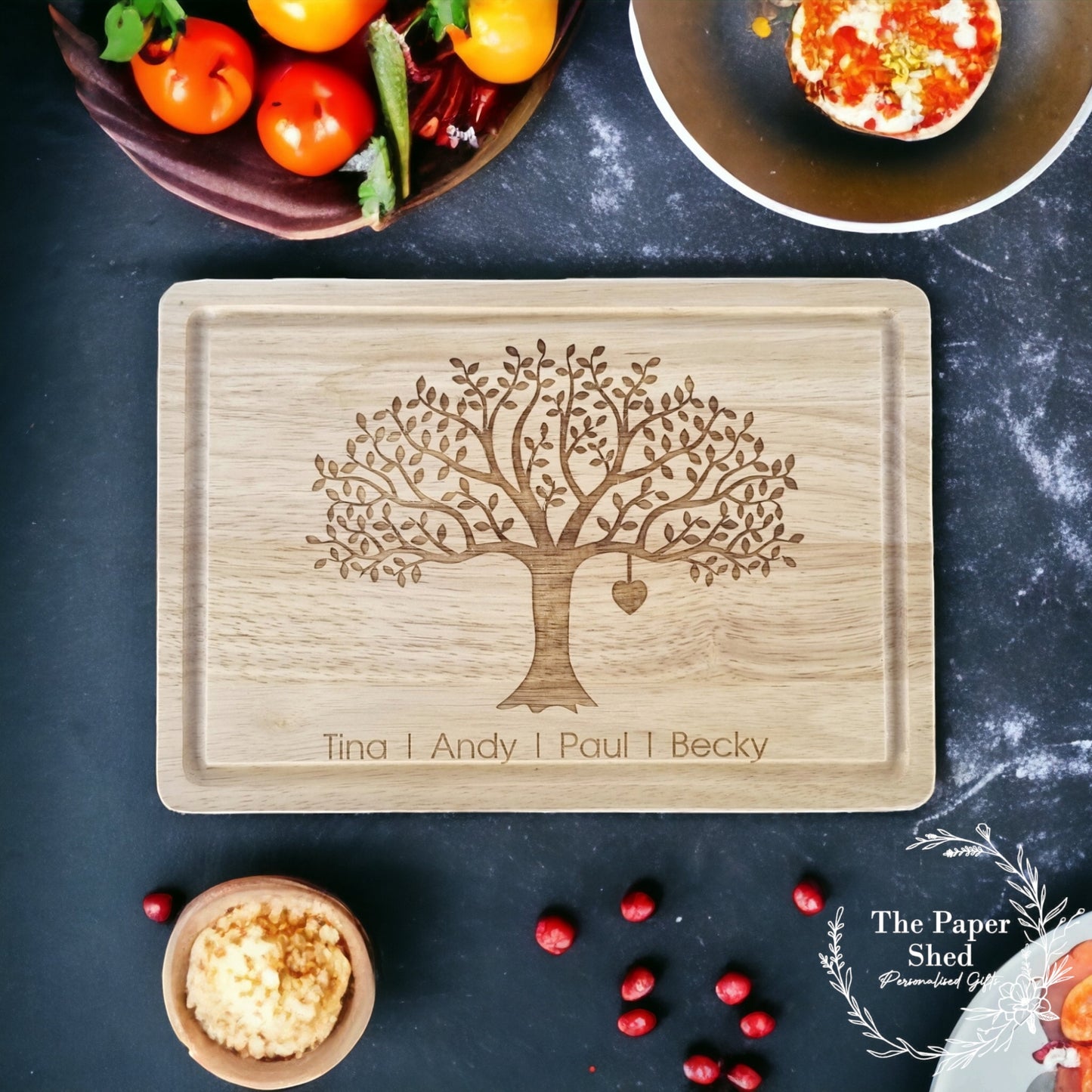 Family Tree Chopping Board engraved