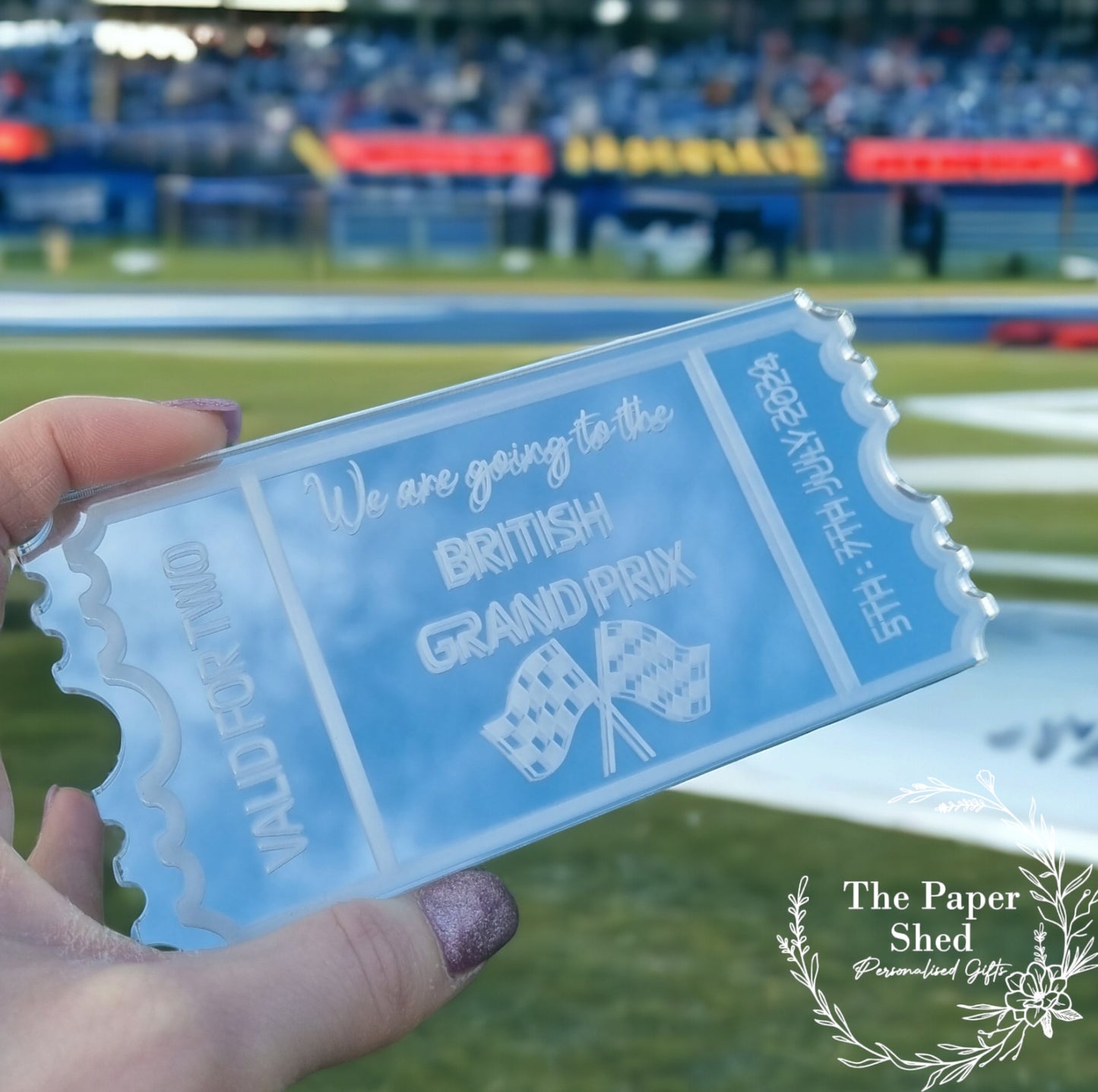 British Grand Prix Acrylic Gift Ticket Formula One
