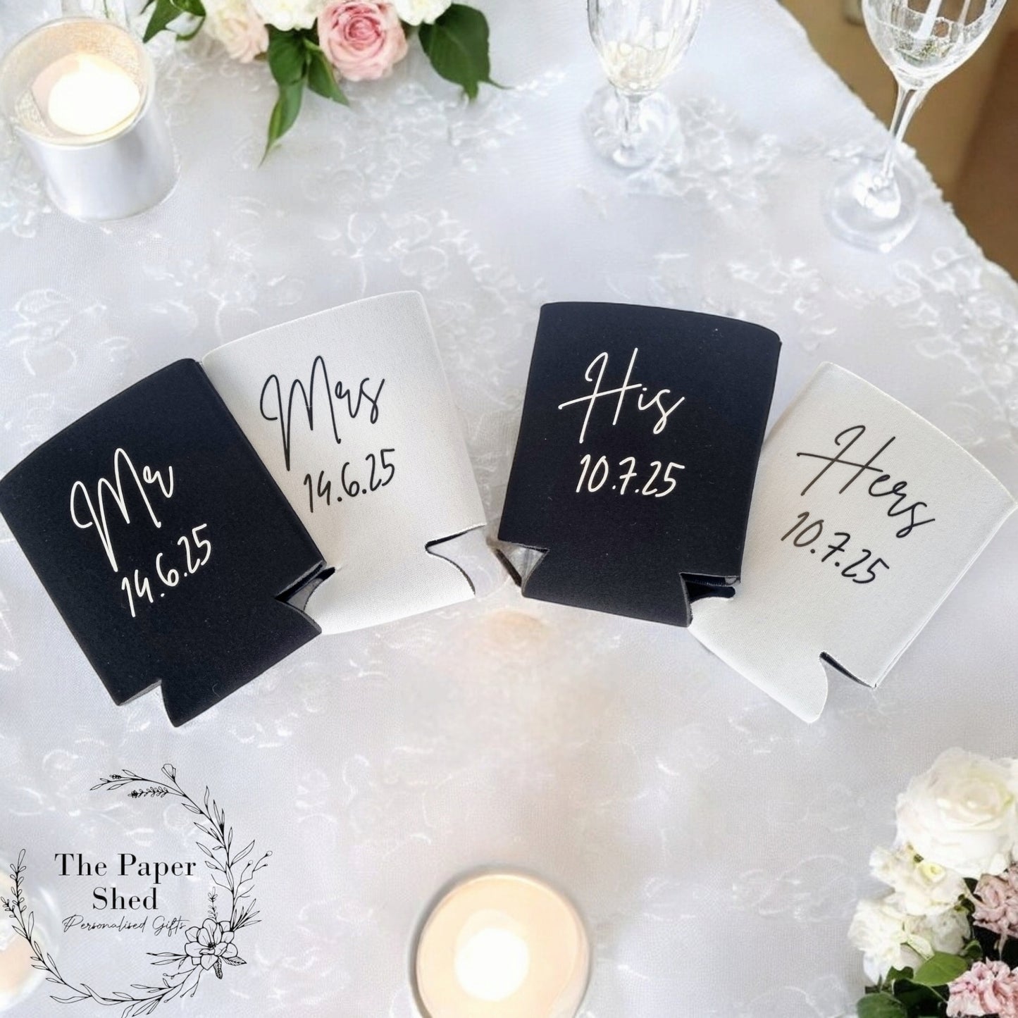 Can Cooler Drinks Sleeve Personalised Mr & Mrs