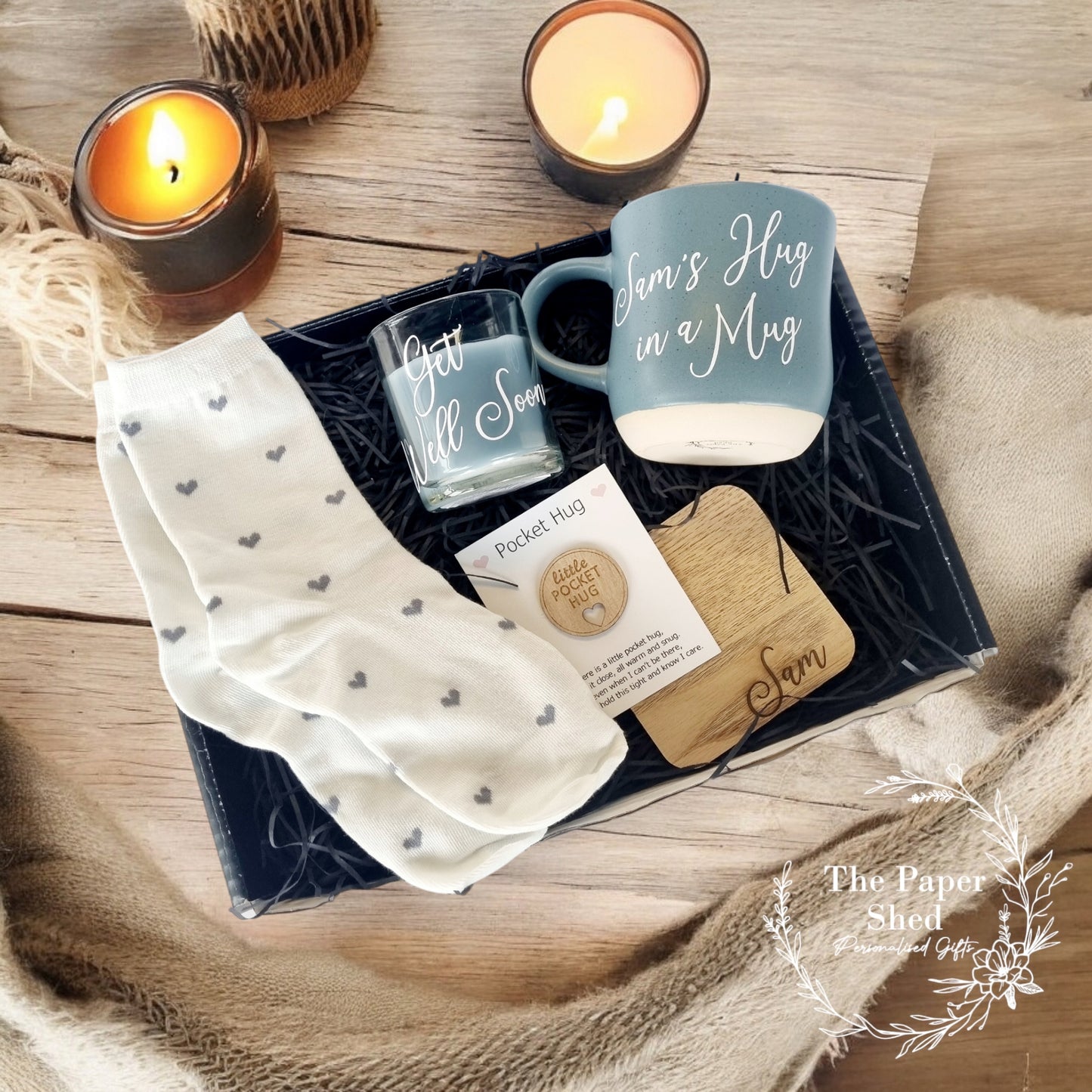 Hug Gift Box For Her Special Occasion Get Well Soon Congratulations Mug Socks Pocket