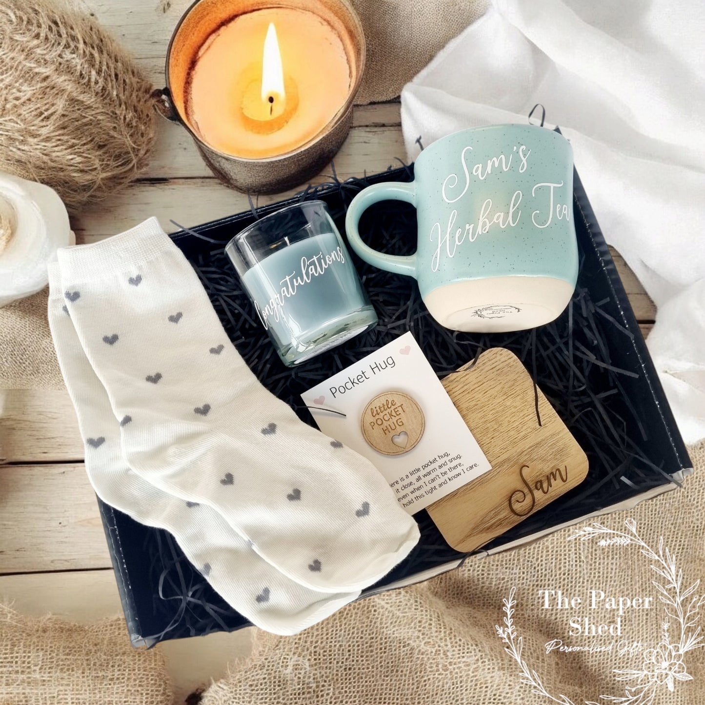 Hug Gift Box For Her Special Occasion Get Well Soon Congratulations Mug Socks Pocket