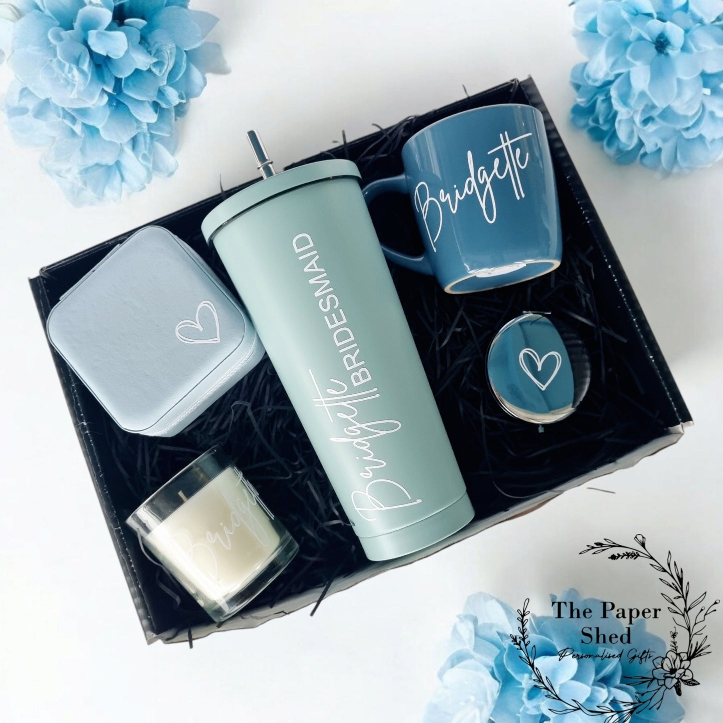 Bridesmaid Bridal Party Bride Gift Set Hamper Box Wedding Tumbler