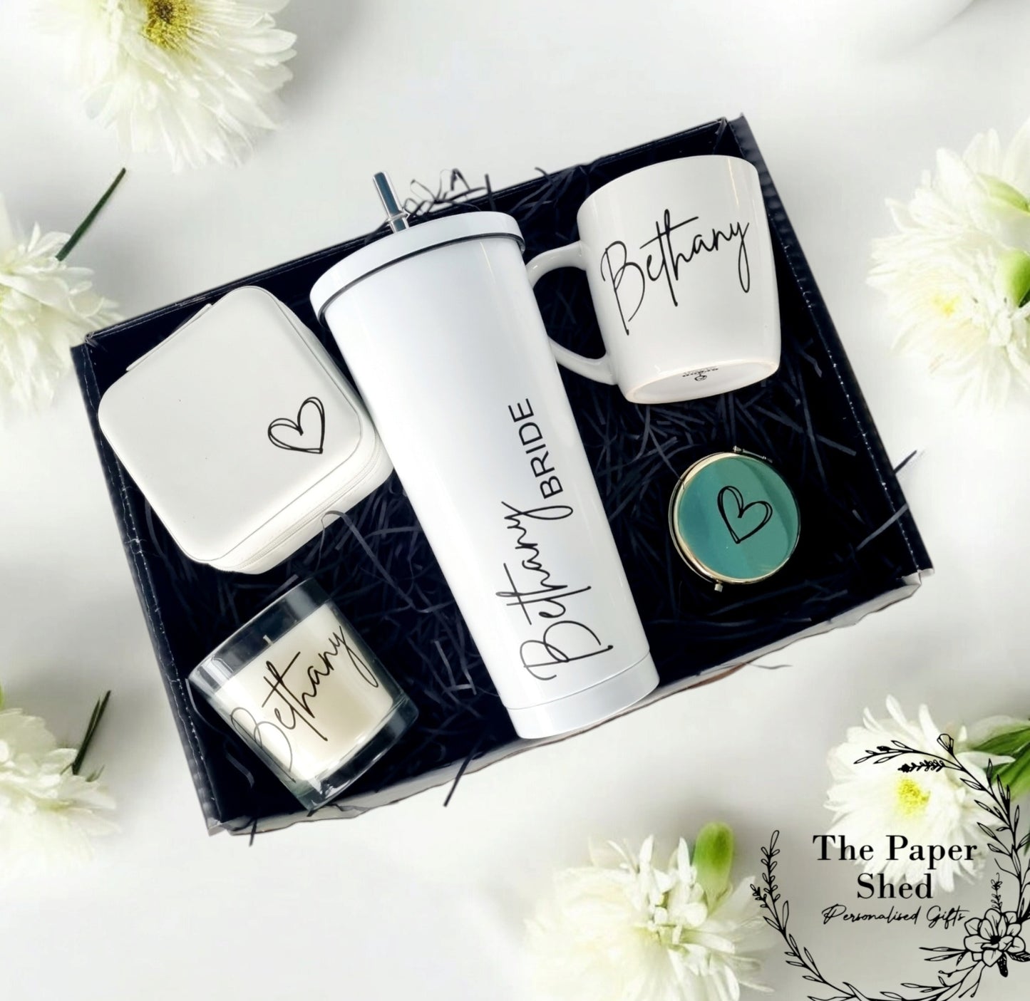 Bridesmaid Bridal Party Bride Gift Set Hamper Box Wedding Tumbler