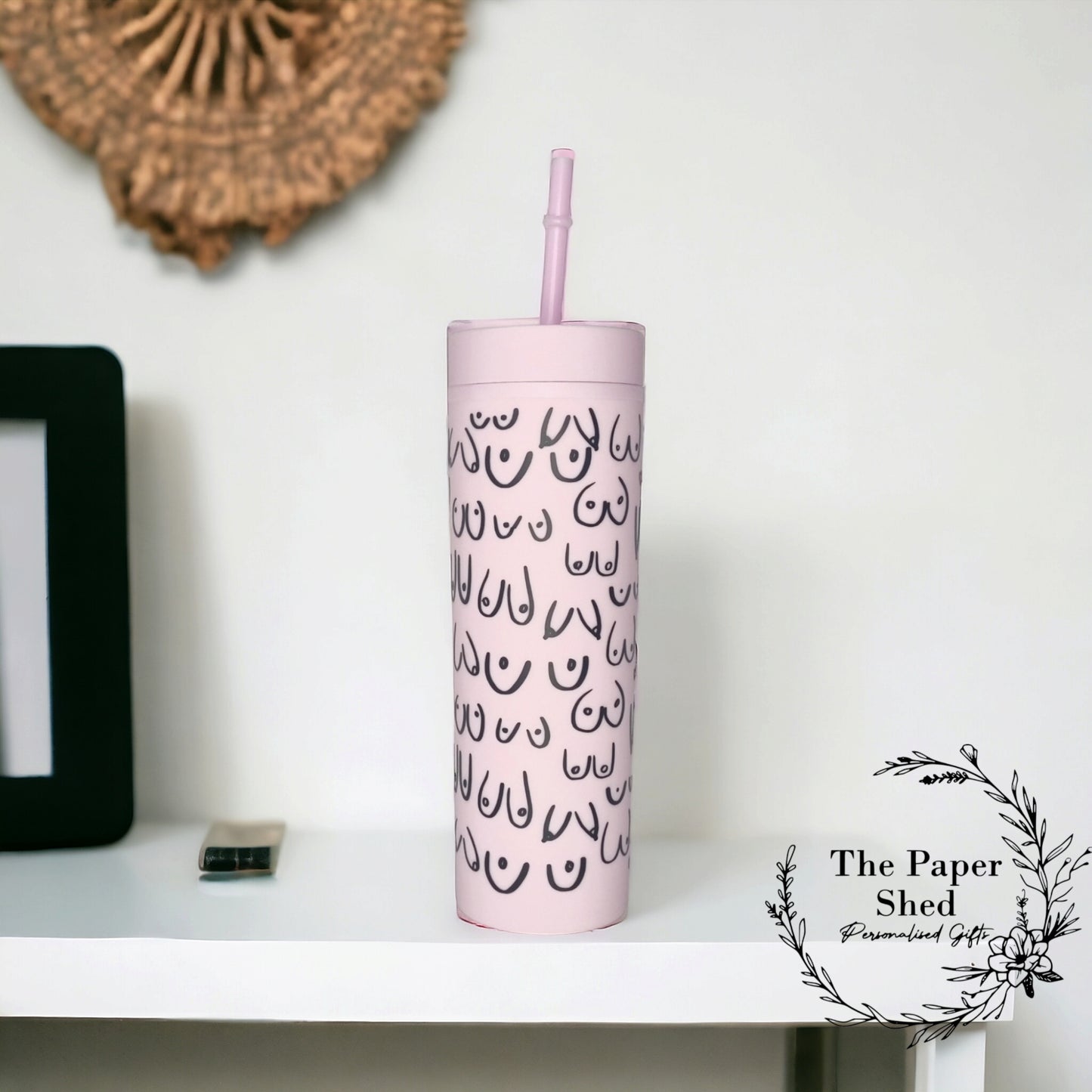 Boobies Skinny Tumbler