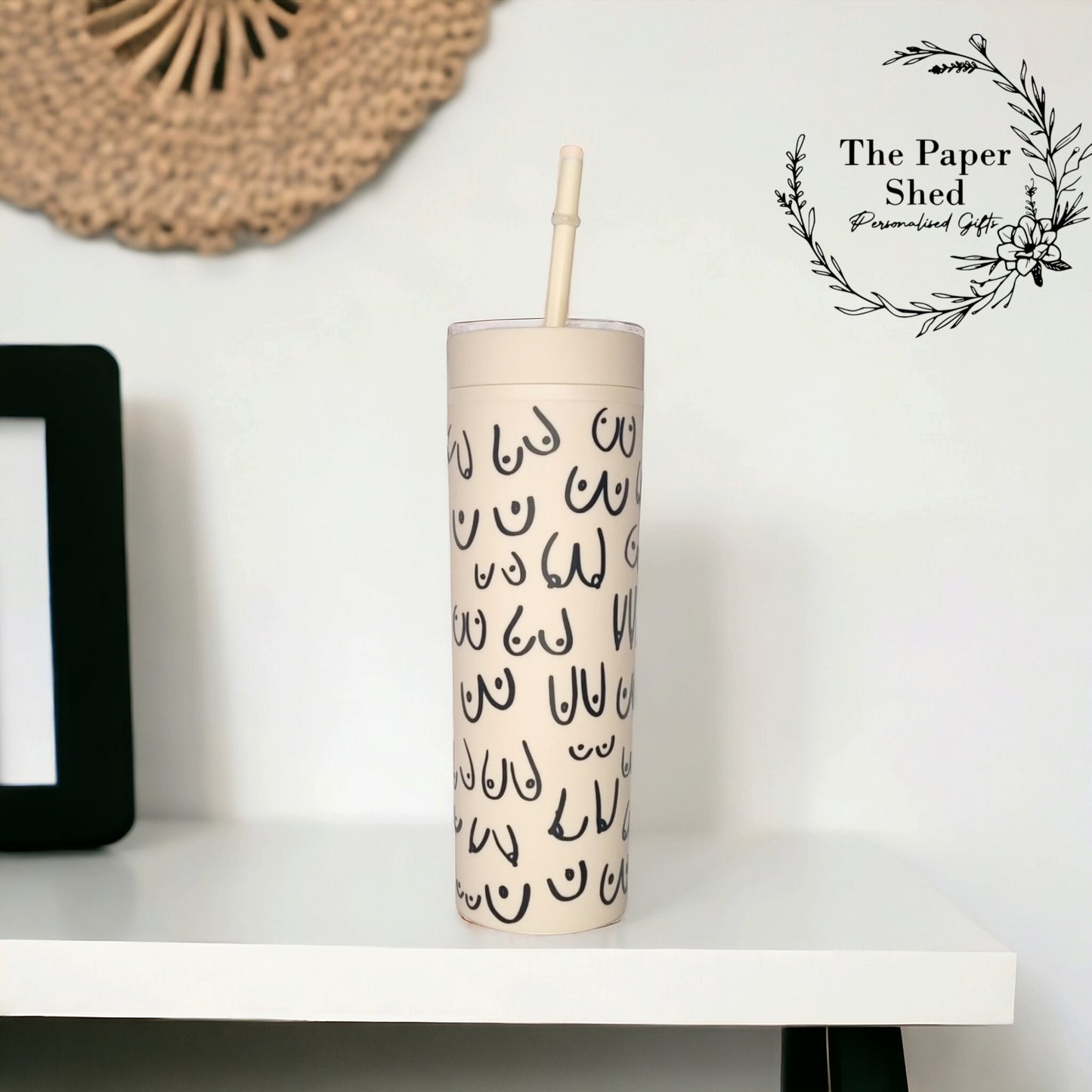 Boobies Skinny Tumbler