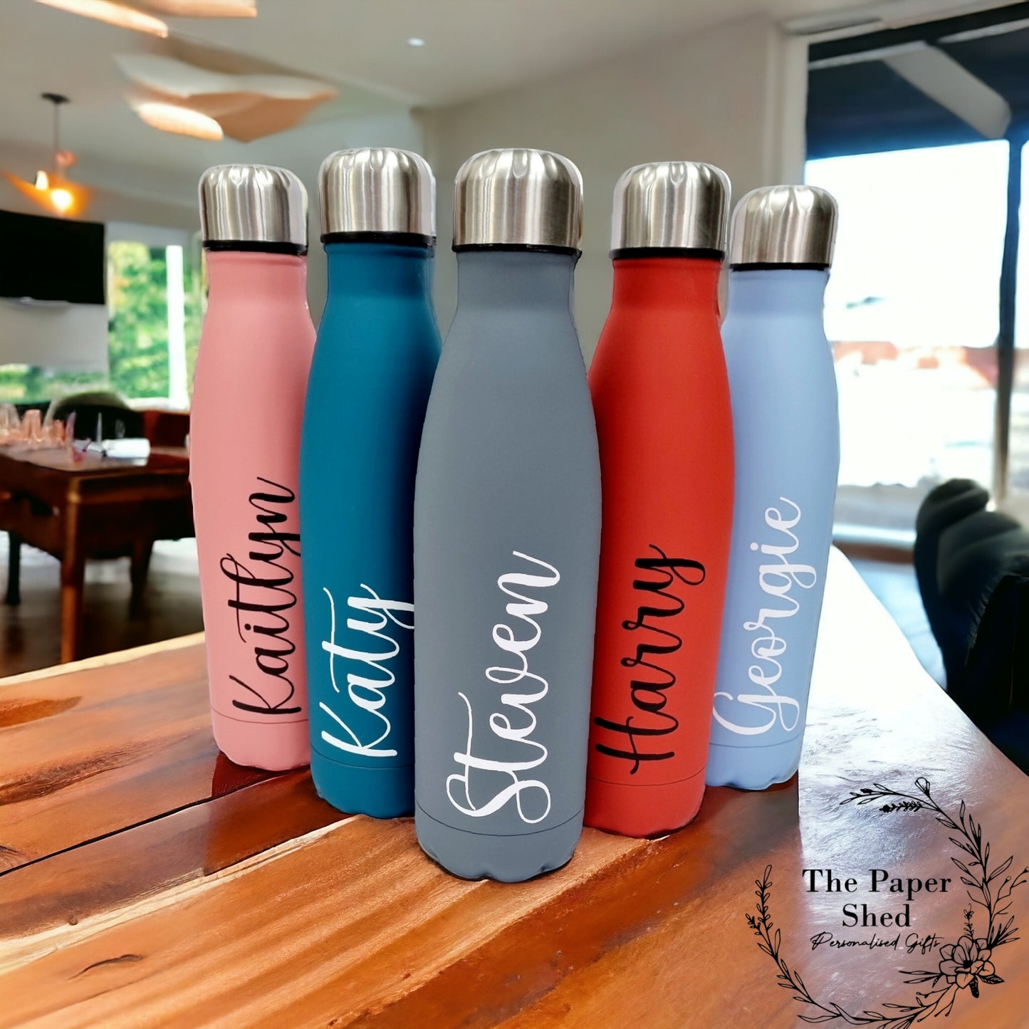 500ml Thermal Personalised Name Water Bottle Version 1 V1