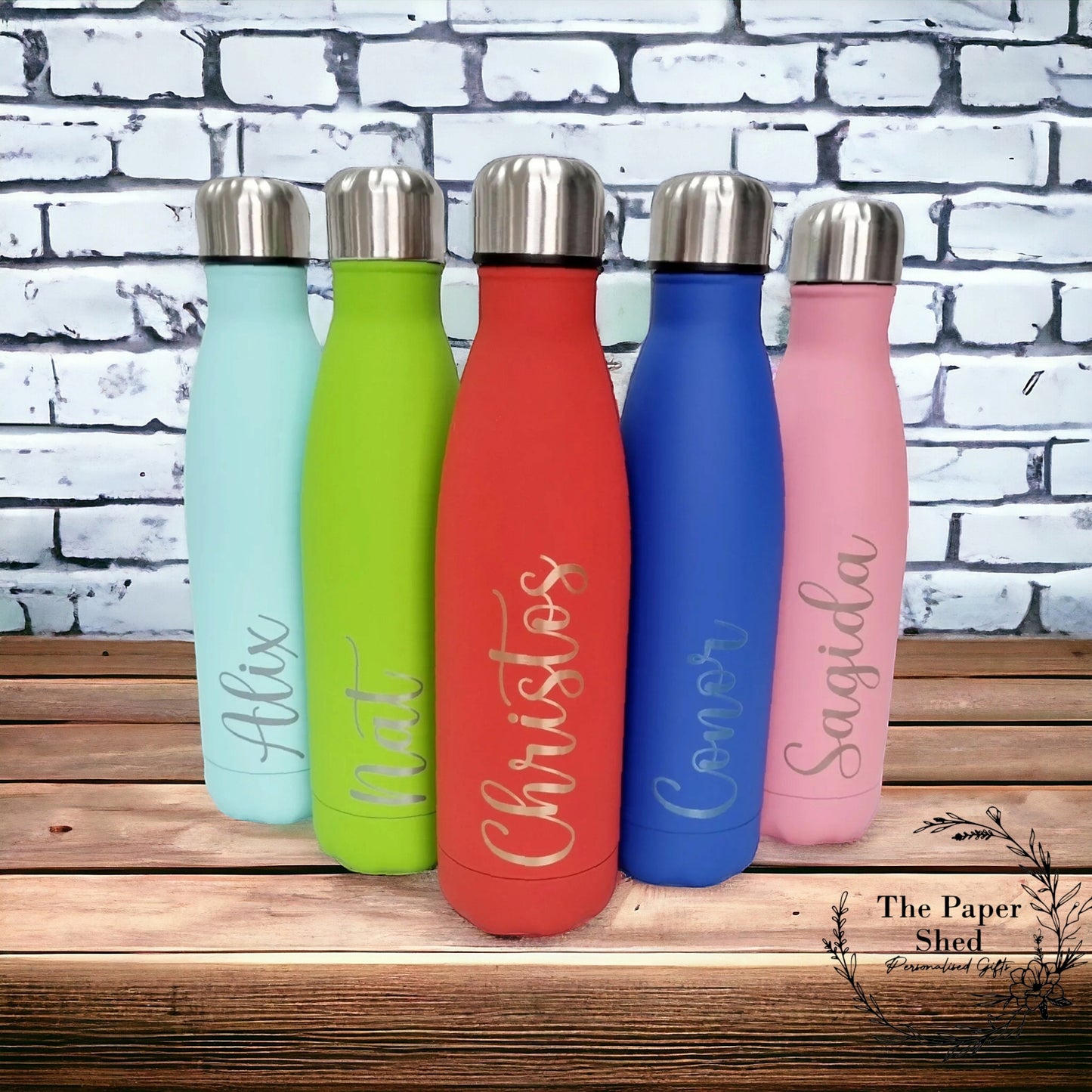 500ml Thermal Personalised Name Water Bottle Version 1 V1