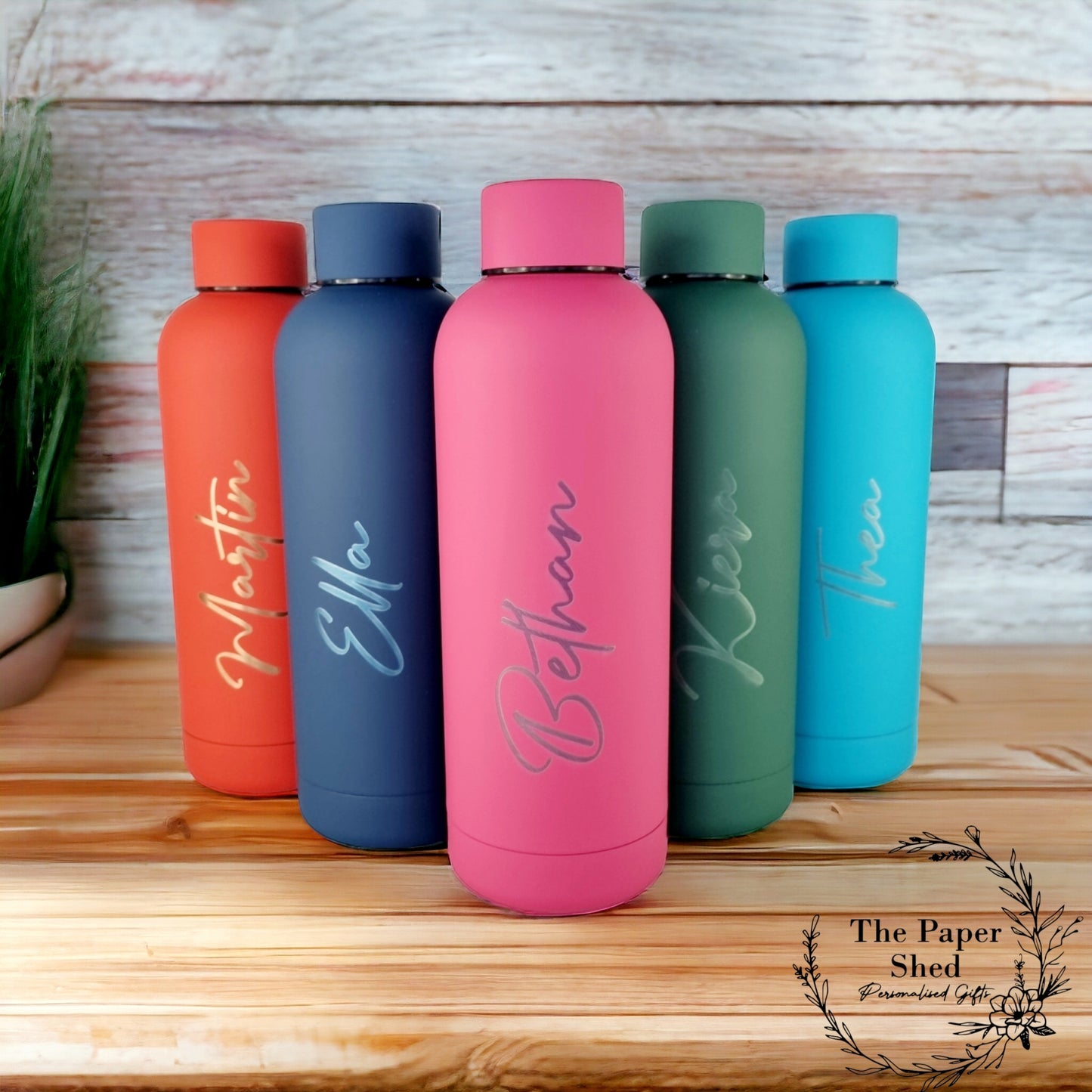 Personalised name thermal water bottle Birthday Gift Wedding