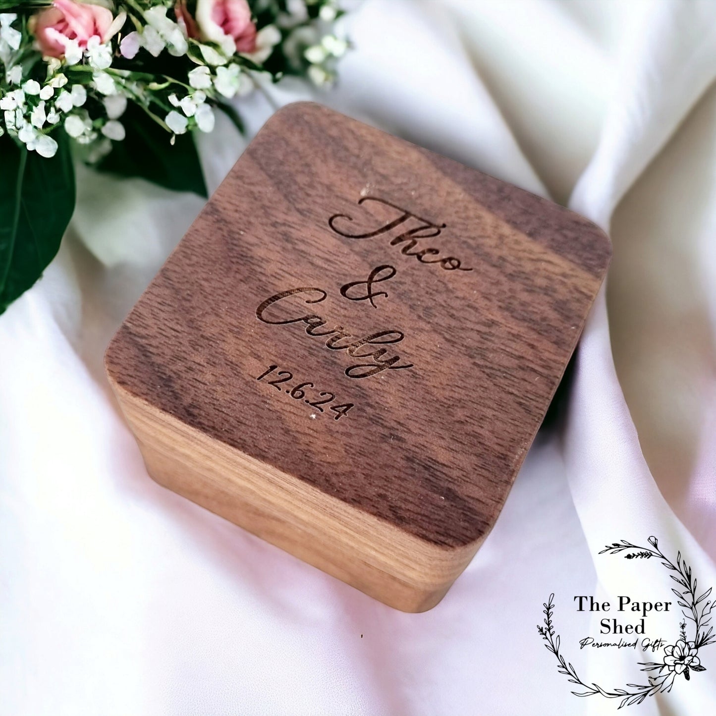 Ring Box, Dark Wood, Wedding Day, Wedding Rings, Engagement, ring bearer