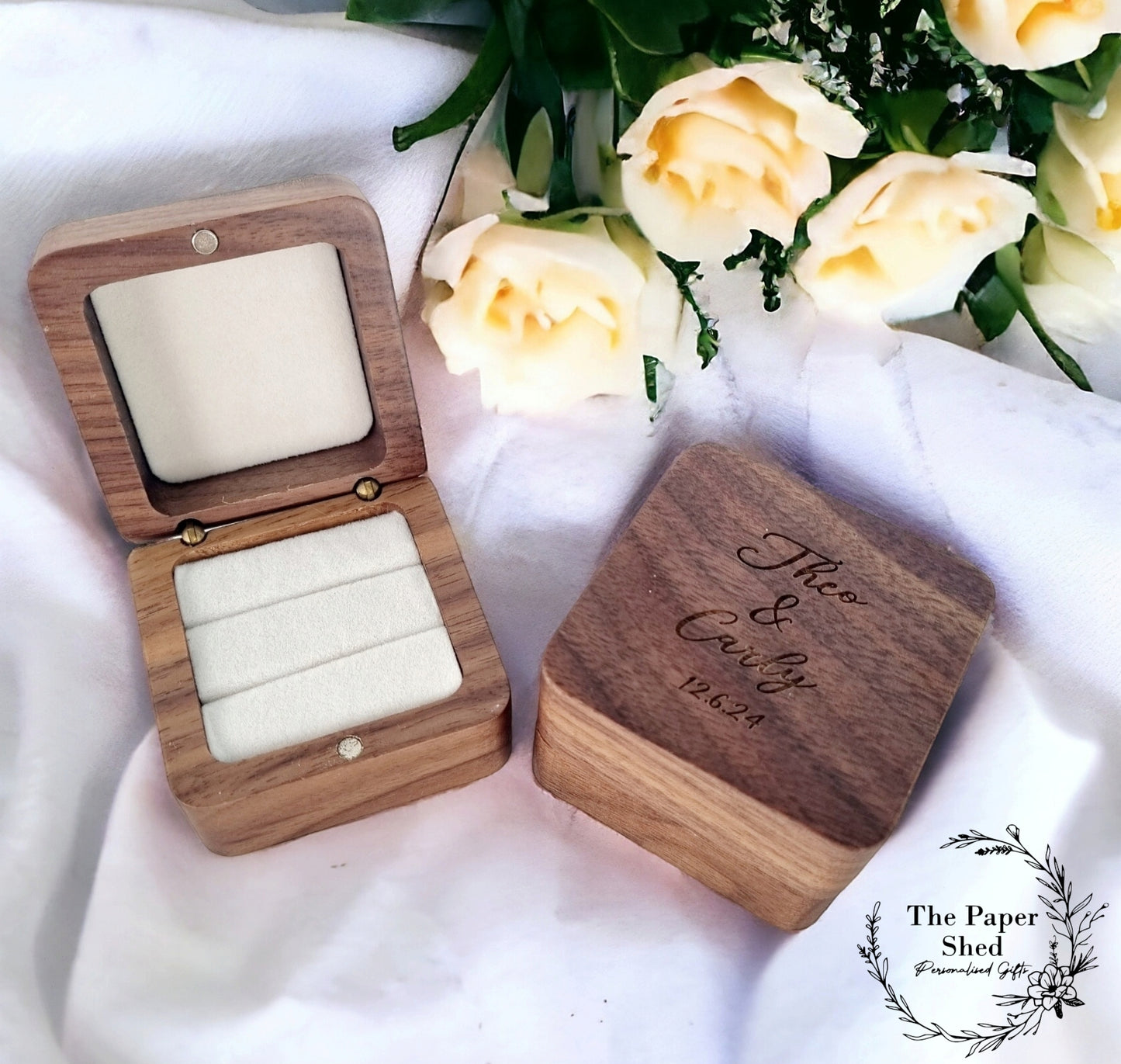 Ring Box, Dark Wood, Wedding Day, Wedding Rings, Engagement, ring bearer