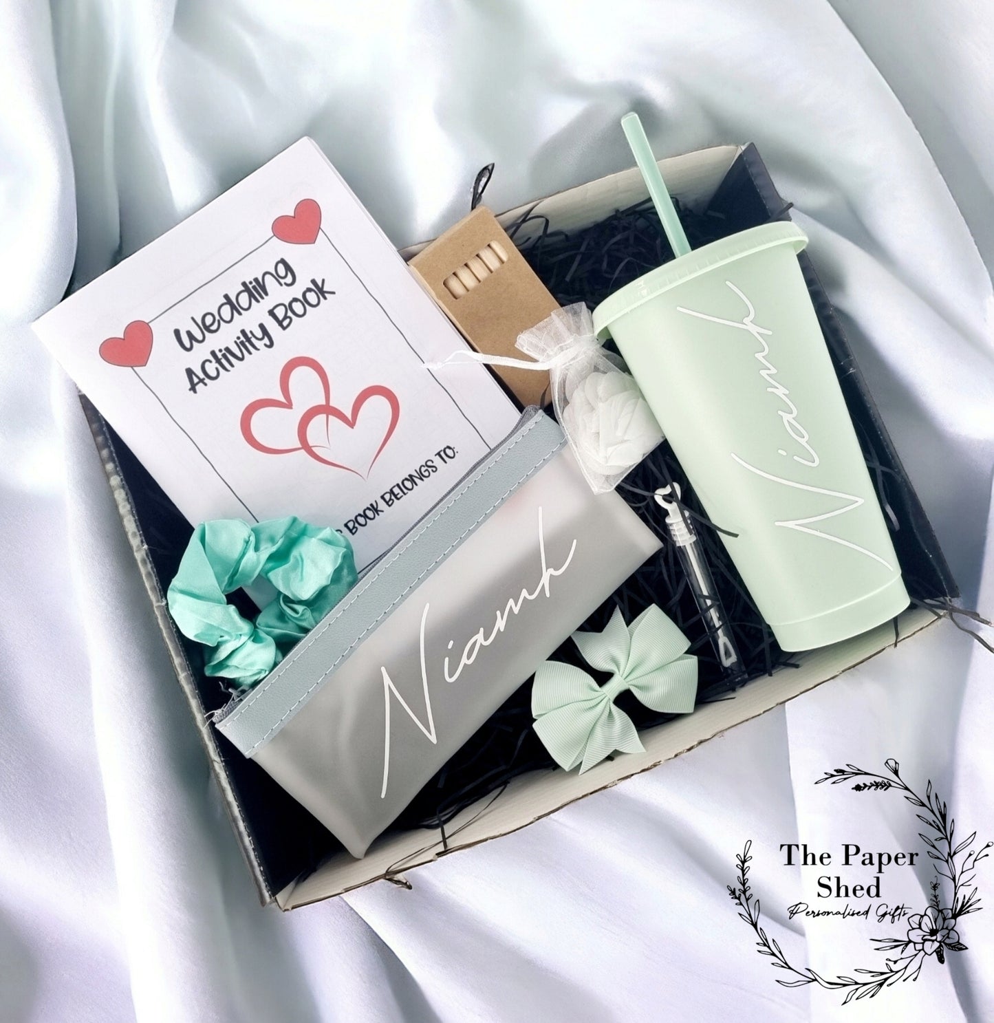 Personalised Flower Girl, Bridesmaid, Wedding Party, Girl's ,Wedding Day Gift Set Infant, Junior, Teenager, Favours, hamper