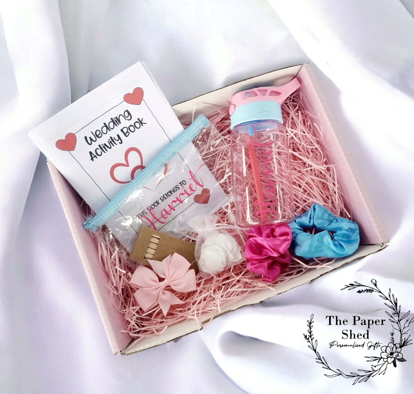 Personalised Flower Girl, Bridesmaid, Wedding Party, Girl's ,Wedding Day Gift Set Infant, Junior, Teenager, Favours, hamper