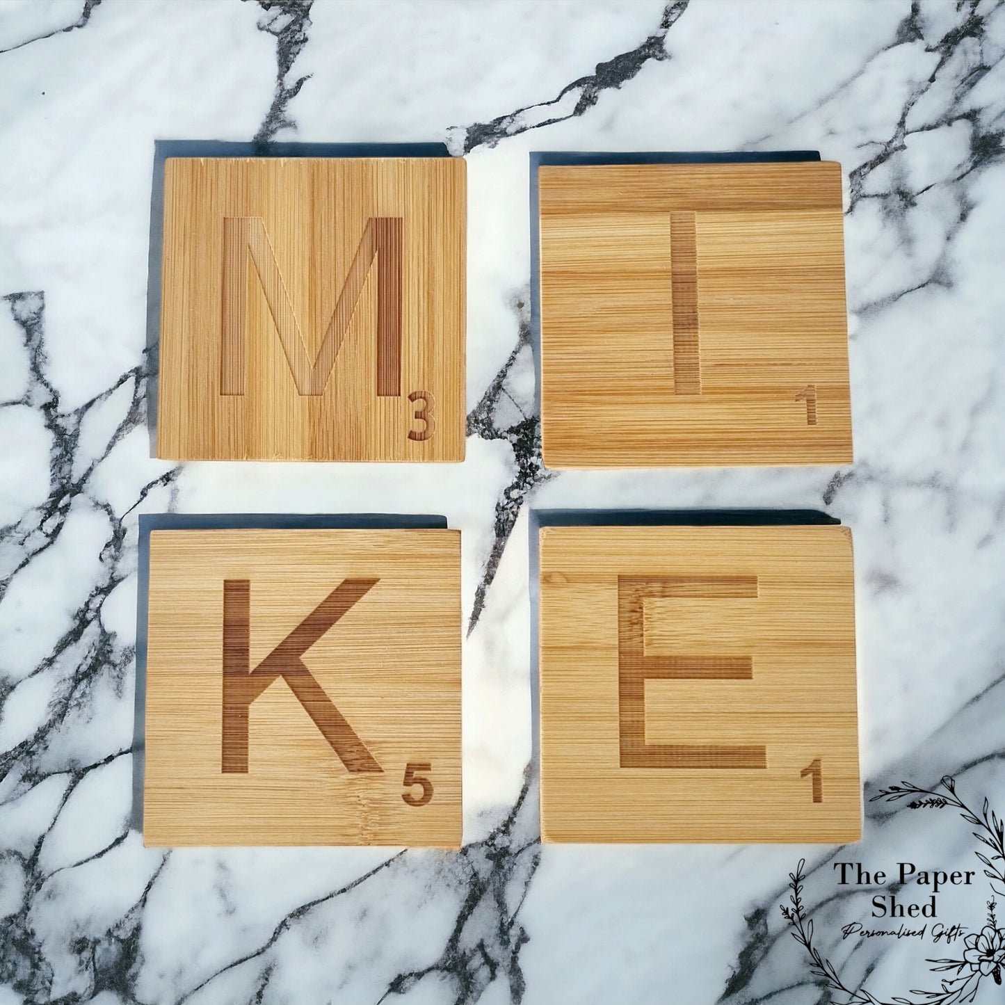 Letter Tiles-Coasters-Pick and Mix your own letters, Family Names, Initials,