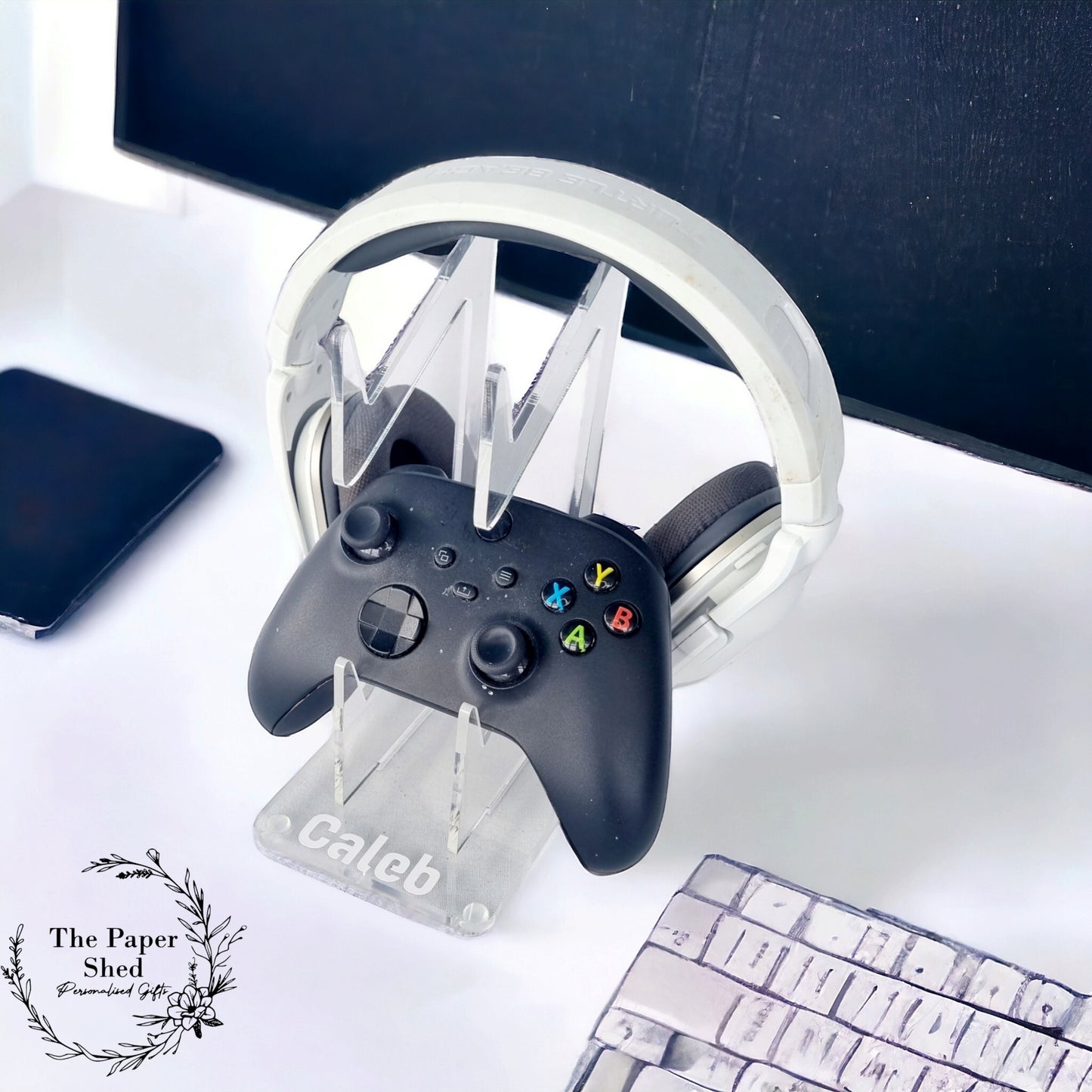 Gaming Stand for Controller and Headset, Games Console accessories, Gaming Station, Gamer Gift. Birthday