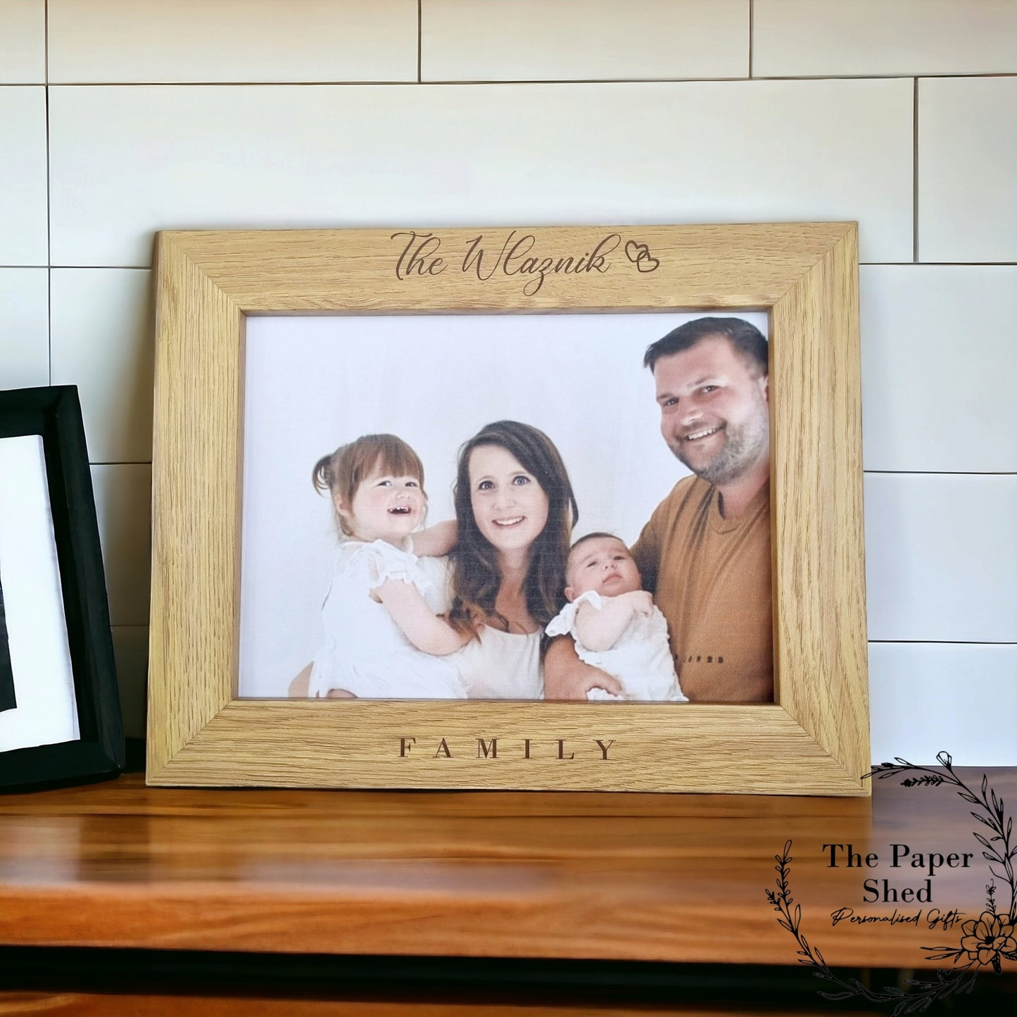 Personalised Family Wooden Photo Picture Frame Family Name Surname Father's / Mother's Day Gift/ Birthday, Parents, Children