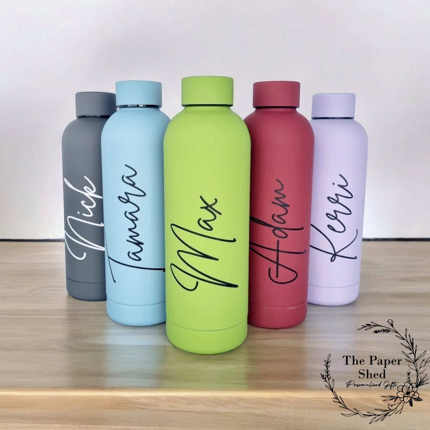 Personalised Name Custom Water Bottle Thermal Insulated