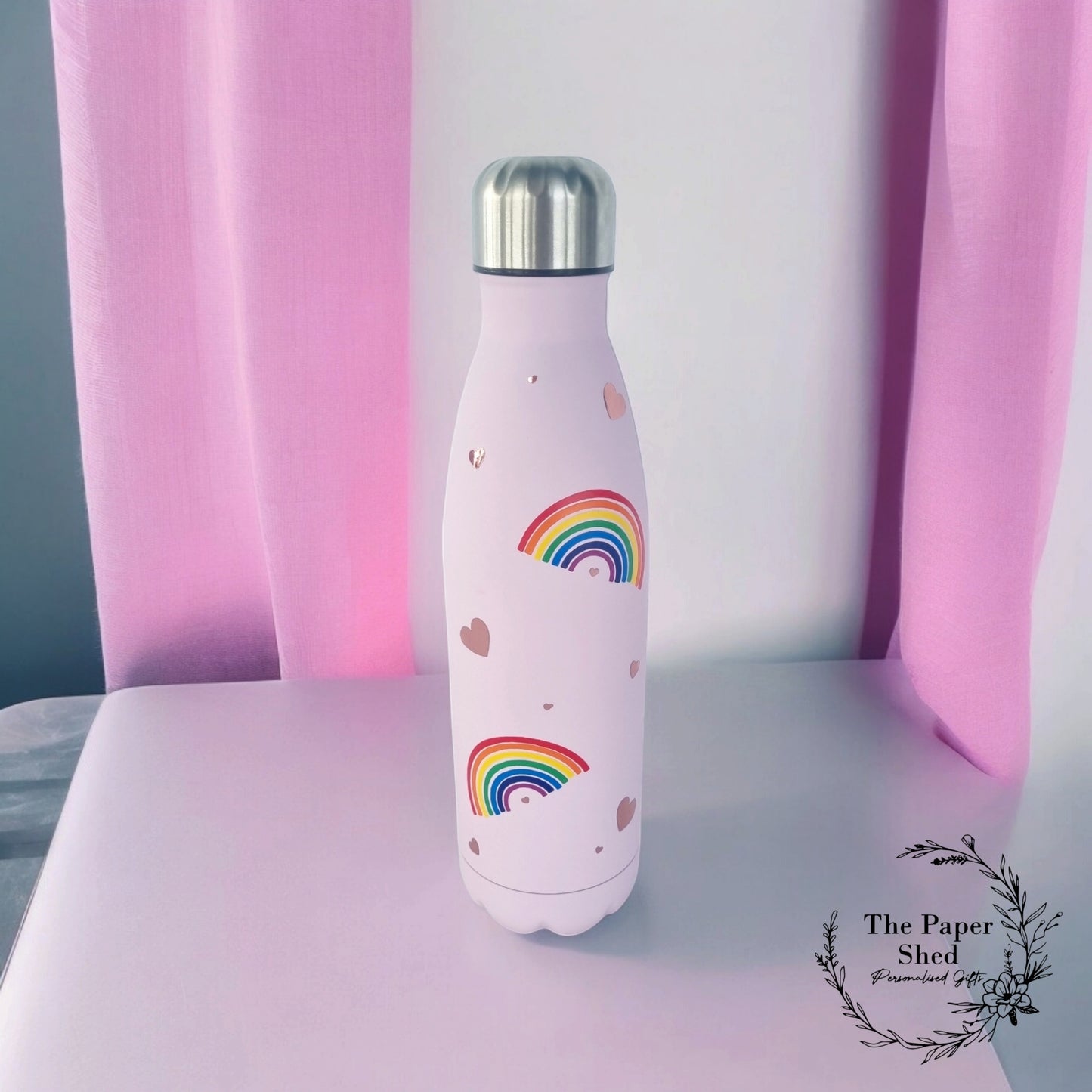 The Rainbow and Hearts Collection, Thermal bottle, 40 oz Cup, Bottle, Travel Mug, Gift, Birthday, Set