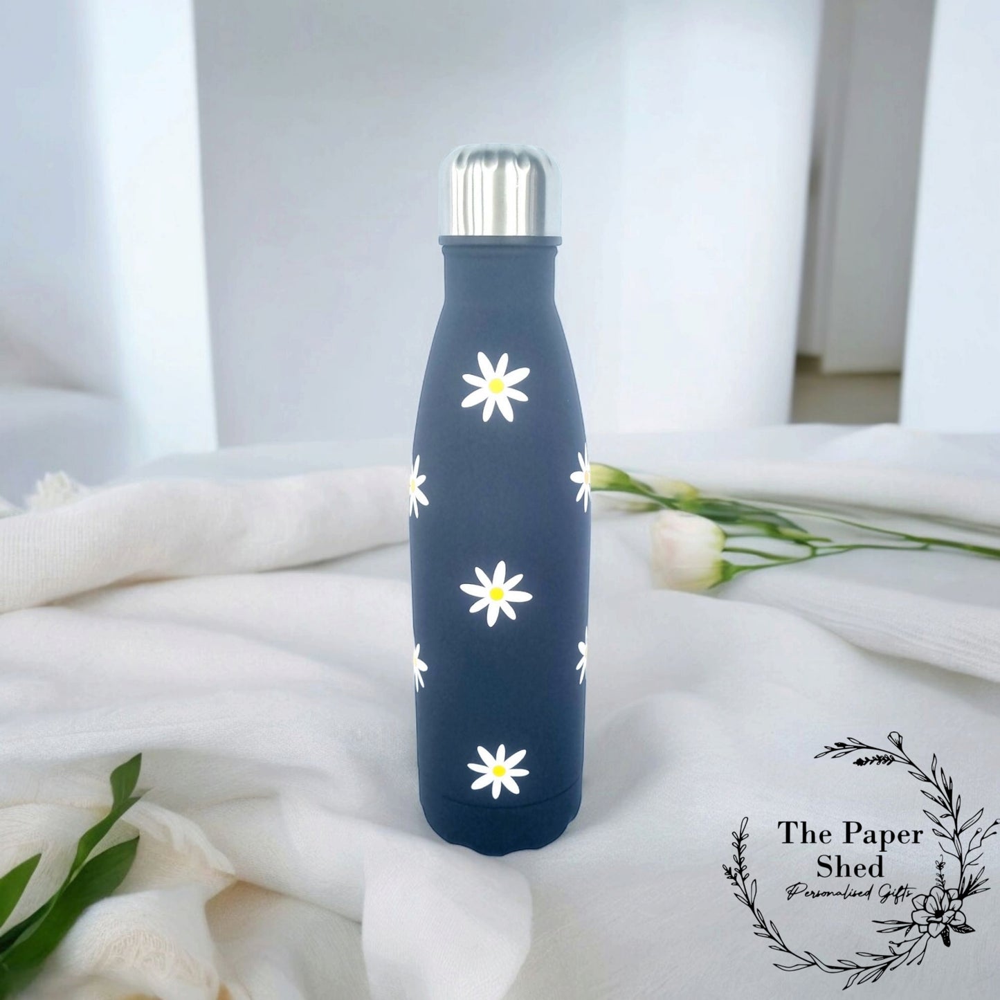 The Daisy Print Floral Collection, Thermal, Mug, 40 oz Travel Cup, Bottle, Travel Mug, Gift, Birthday, Set, stripes