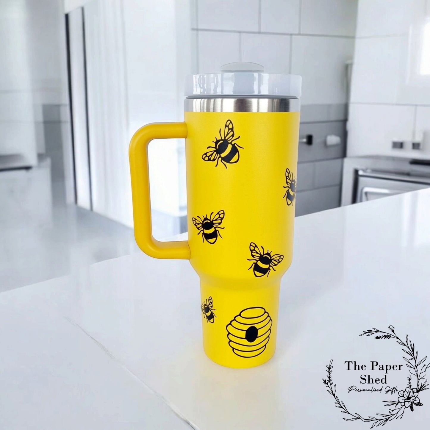 The Bee Collection, Bumblebee, Honey Bee, Hive Thermal, Mug, 40 oz Travel Cup, Bottle, Travel Mug, Gift, Birthday, Set,