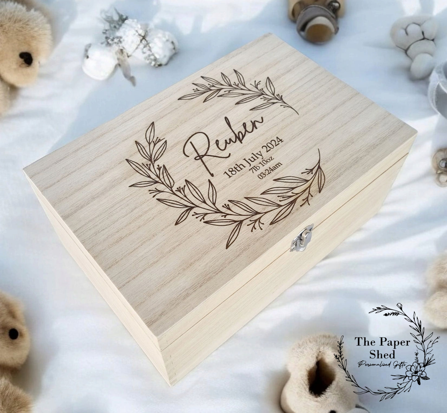 Baby Memory Keepsake Box Wreath New Baby Mummy Birthday Gift