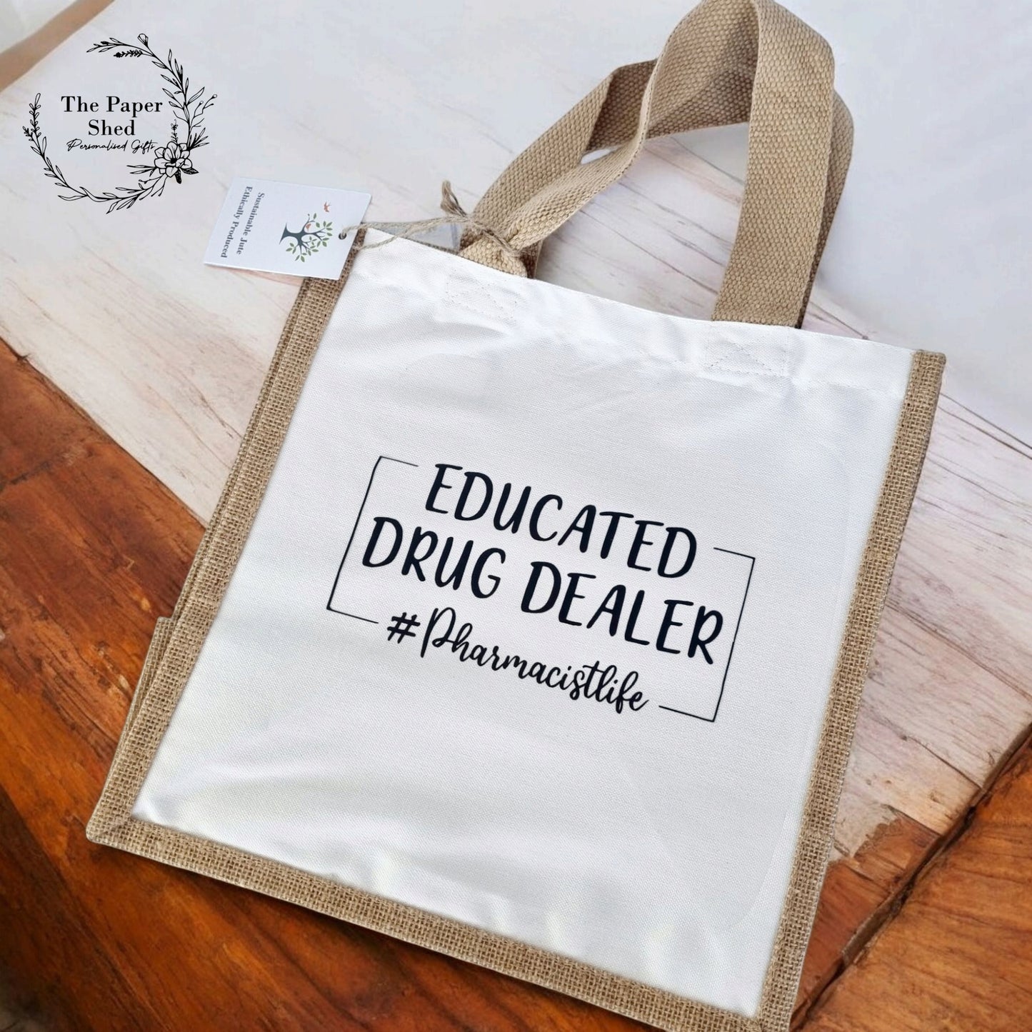 Pharmacist Personalised Tote Bag, Named, Carry, Hand Bag, Luggage, shopping, Thank you
