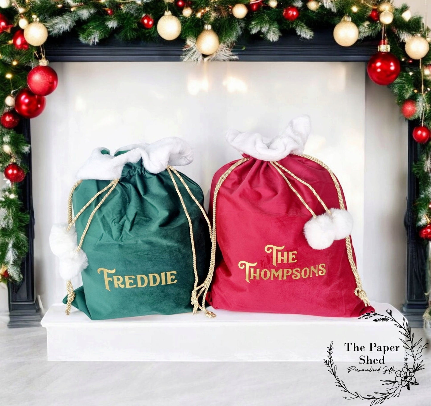 Velvet Christmas Santa Sack Traditional Font