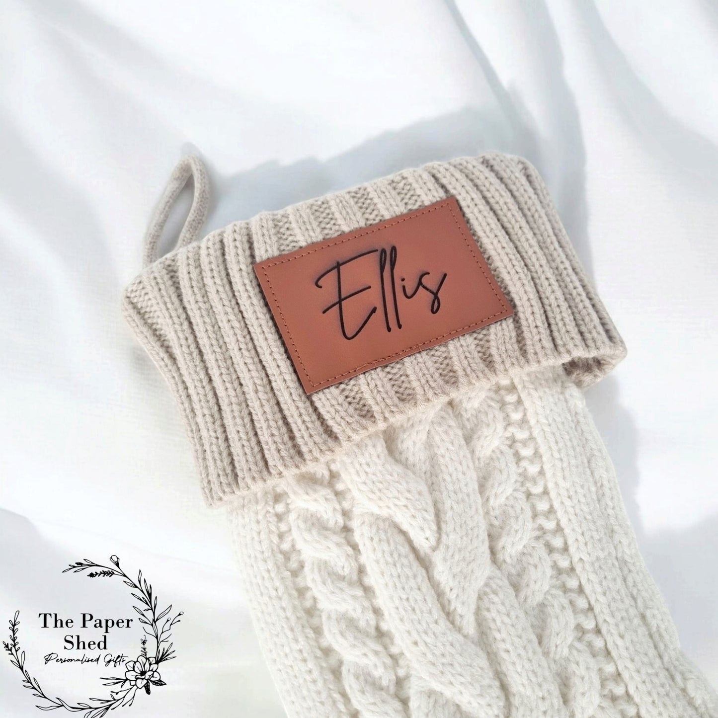 Stocking Knitted Personalised Christmas Stocking 4 Colours With Name