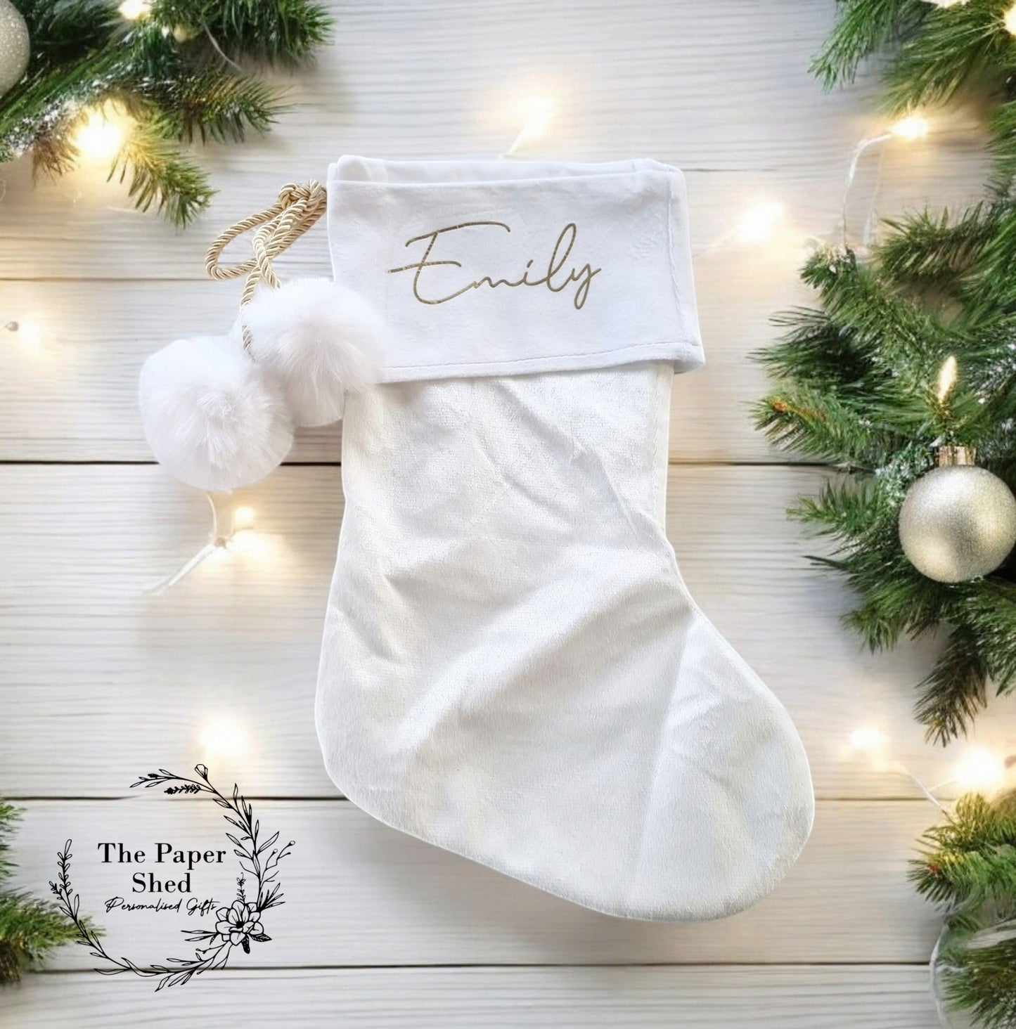 Stocking Velvet Personalised Christmas Stocking 6 Colours With Name