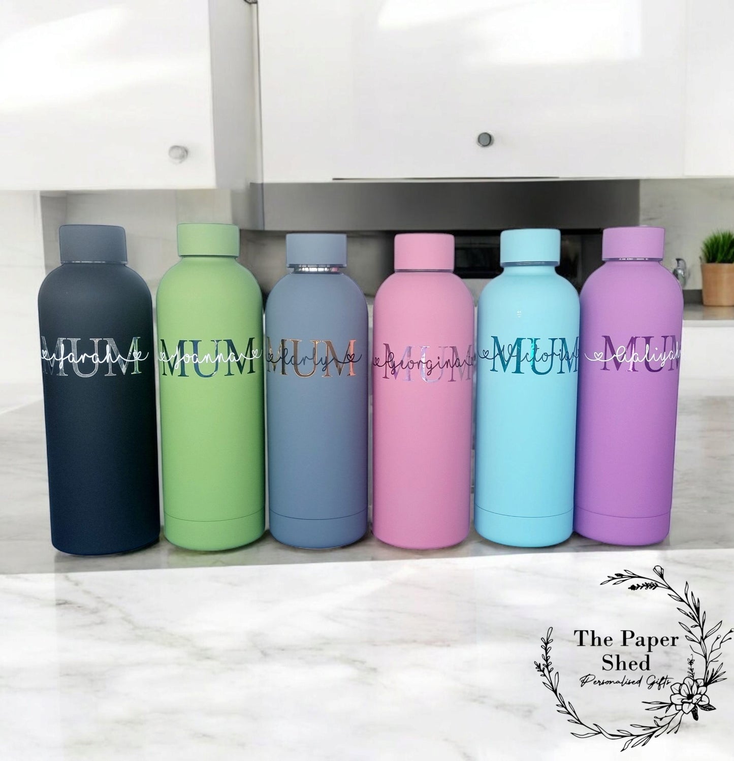 Mother's Day Mum Mummy Thermal Bottle Personalised Version 2