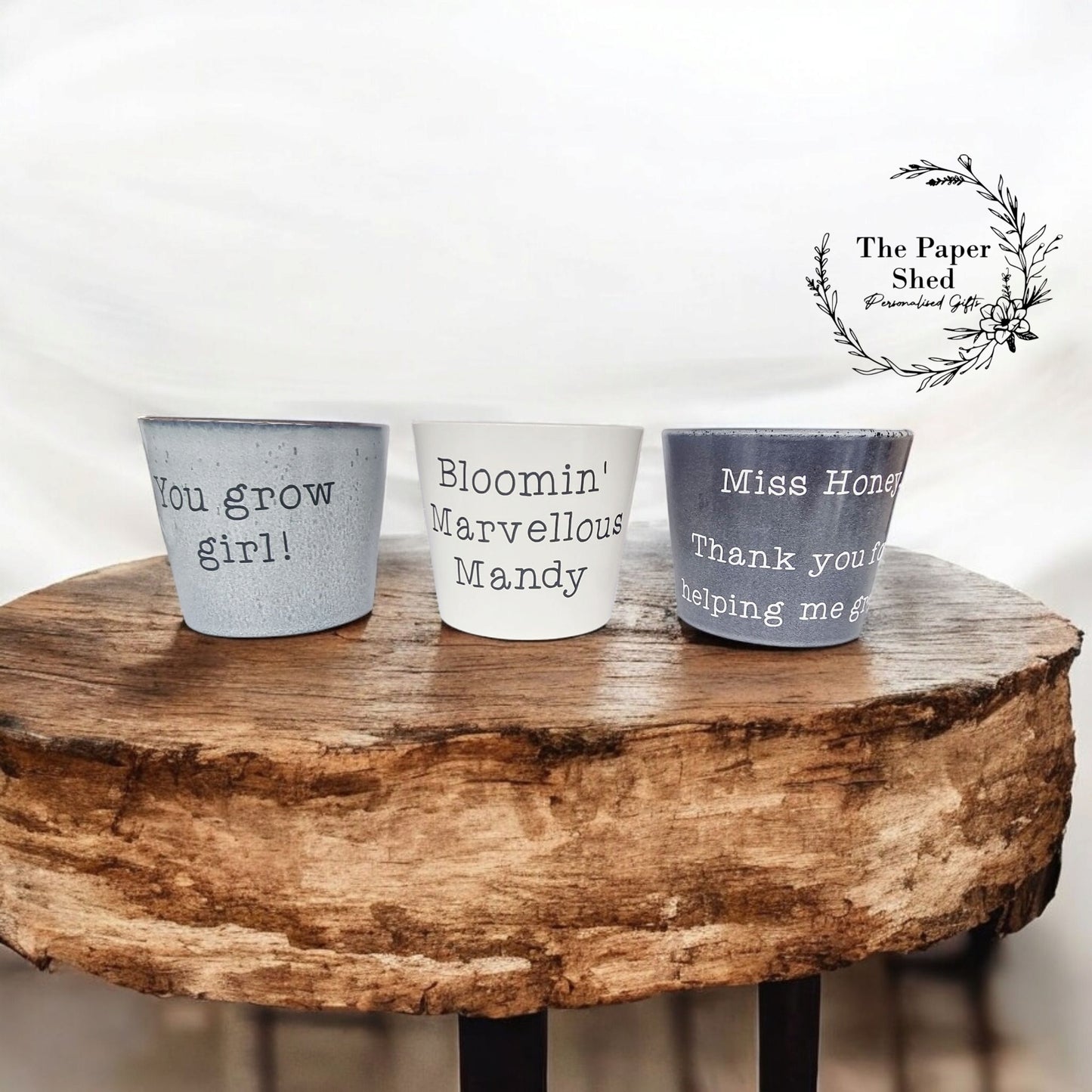 Customised Funny Plant Pot With Quotes Indoor