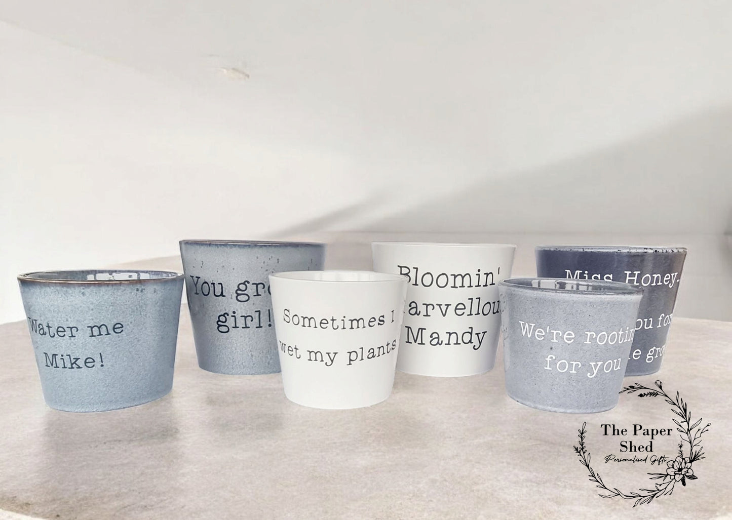 Customised Funny Plant Pot With Quotes Indoor