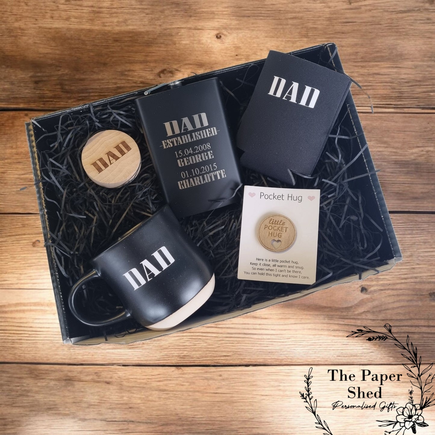 Dad Father's Day-Personalised - Gift Set - Birthday Present - Dad - Men's - Birthday - Christmas - Hamper - hip flask-Mug-Thermal Bottle