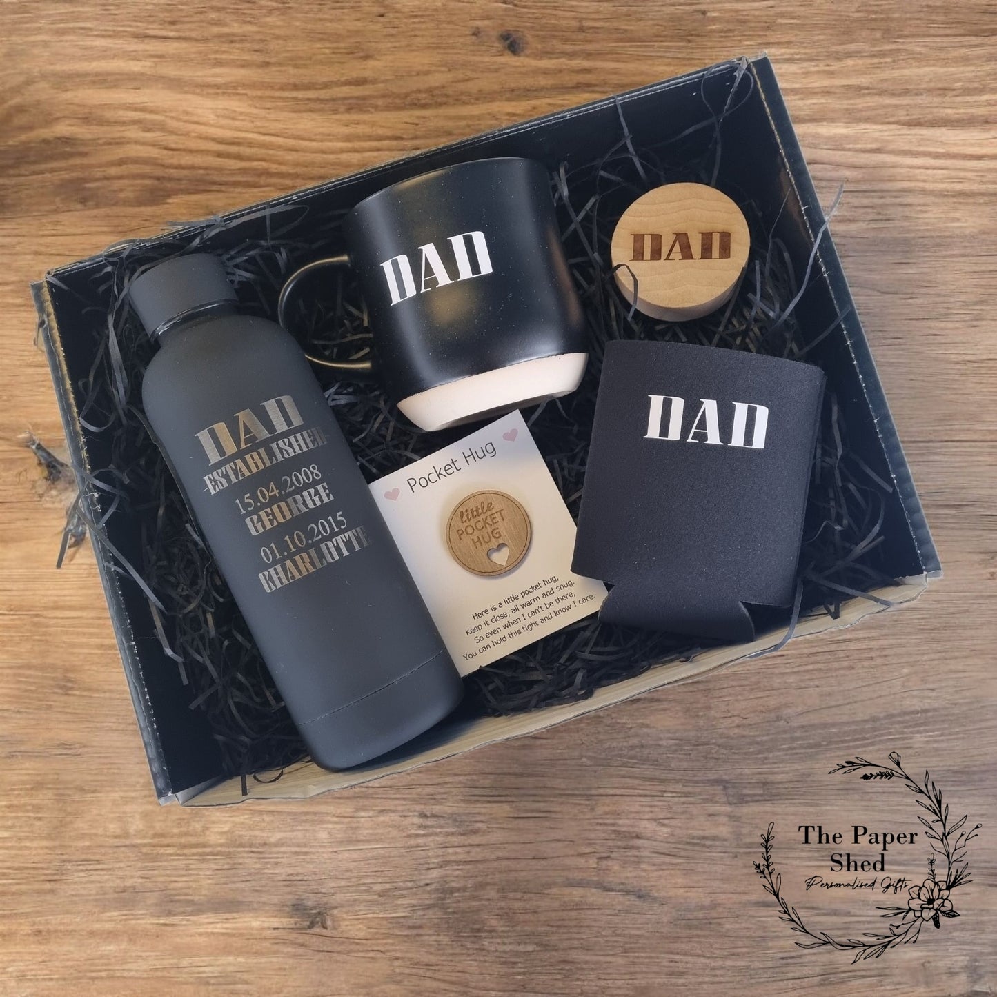 Dad Father's Day-Personalised - Gift Set - Birthday Present - Dad - Men's - Birthday - Christmas - Hamper - hip flask-Mug-Thermal Bottle