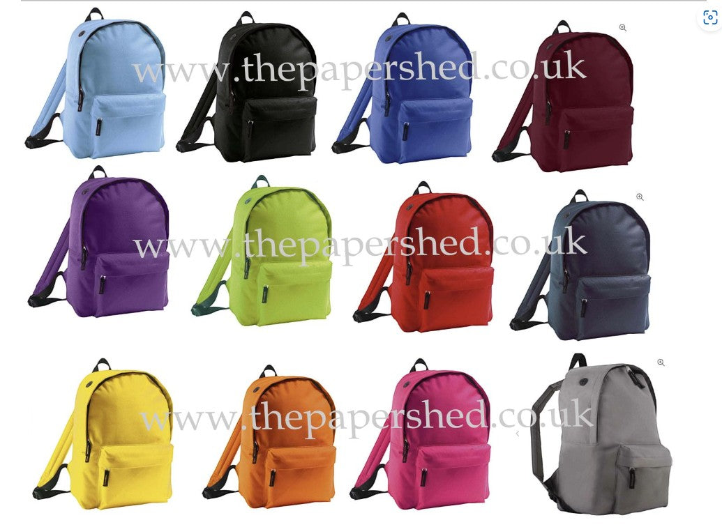 Childrens Rucksack Personalised Name School Back Pack Bag Initial Nursery Kids